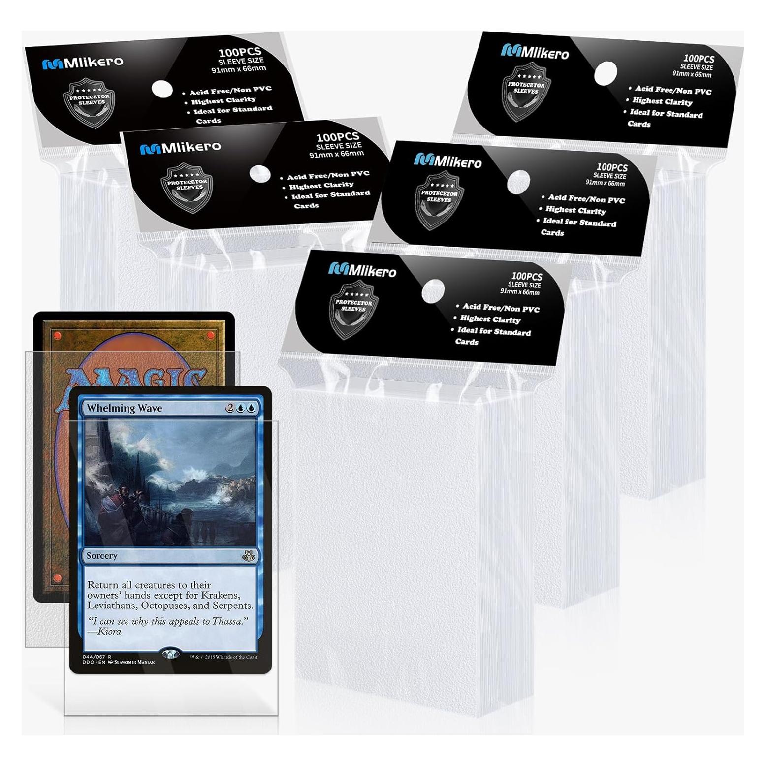 500 Fundas para Cartas Mlikero Mate Transparente 66x91mm