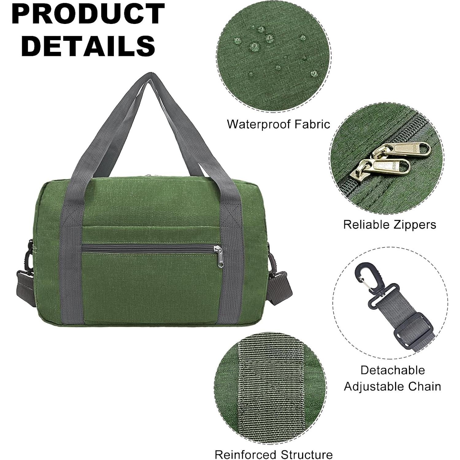 Bolsa de Mano Plegable 20L Verde Lifwimner para Viaje