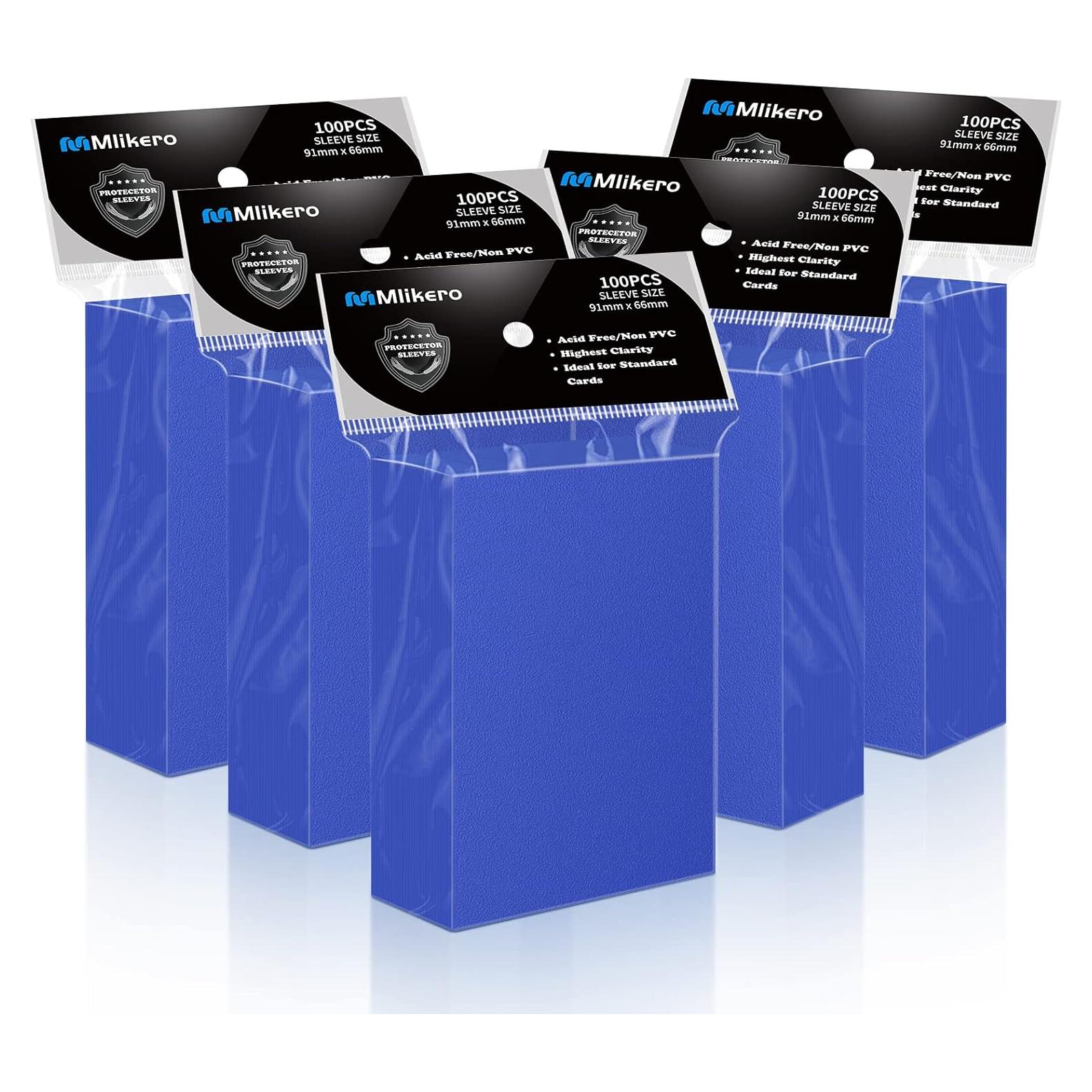 500 Fundas de Cartas Mlikero Azul Mate - Protección MTG