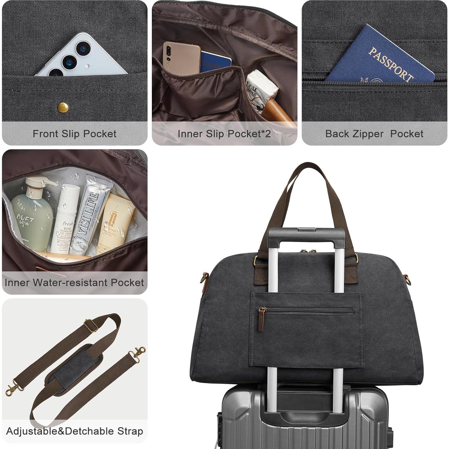 Bolsa de Viaje Duffle S-ZONE 2 en 1 Grande Negro 30L