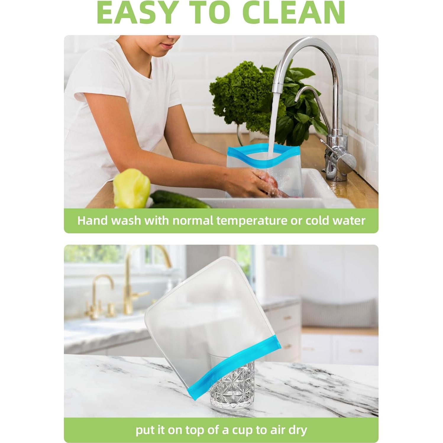 24 Bolsas Reutilizables FENGHUANG para Almacenamiento de Alimentos