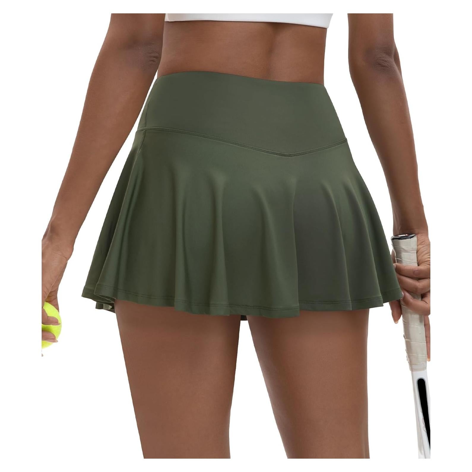 Falda de Tenis LTMNSZO Cintura Alta con Pantalones Cortos y Bolsillos