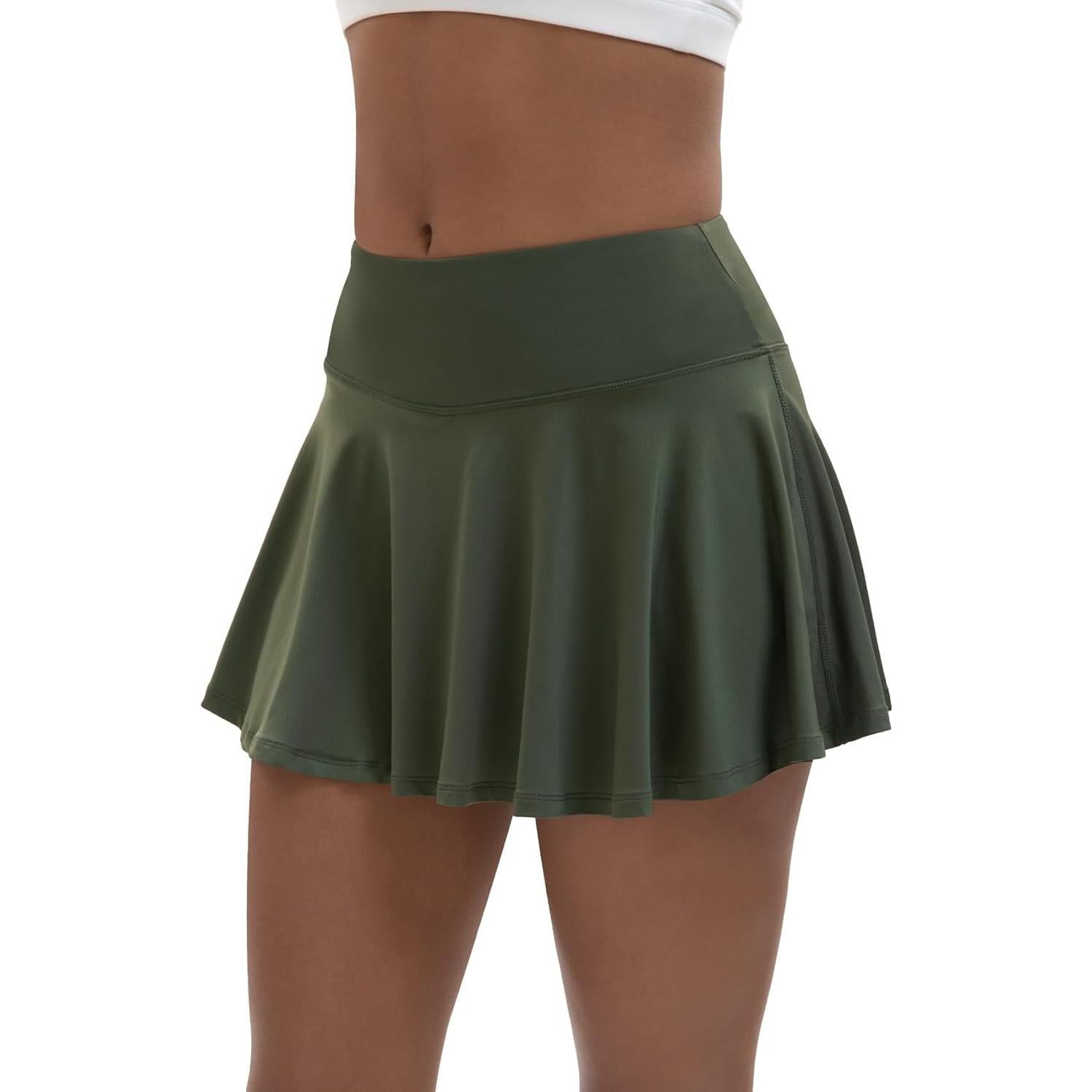 Falda de Tenis LTMNSZO Cintura Alta con Pantalones Cortos y Bolsillos