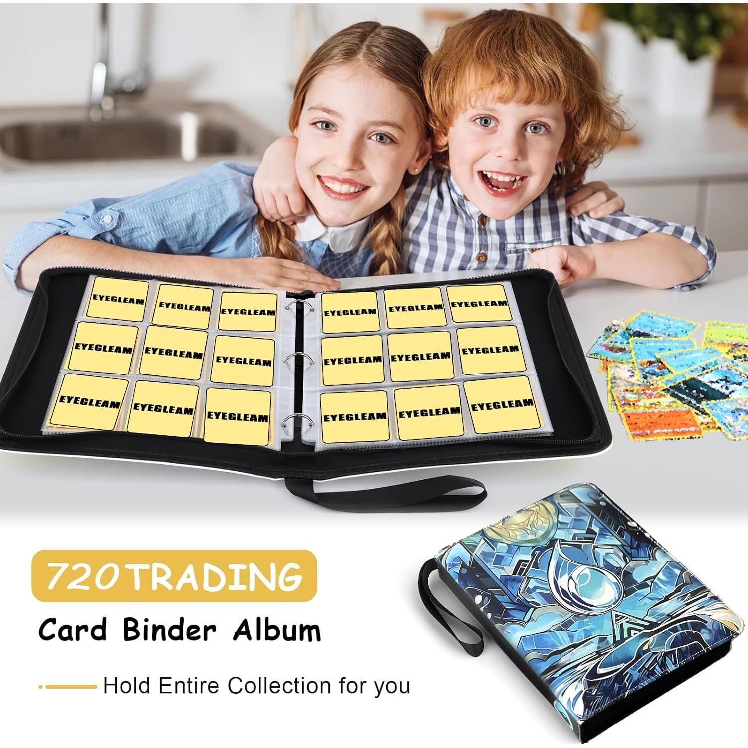 Carpeta de cartas coleccionables EYEGLEAM 720 cartas Azul