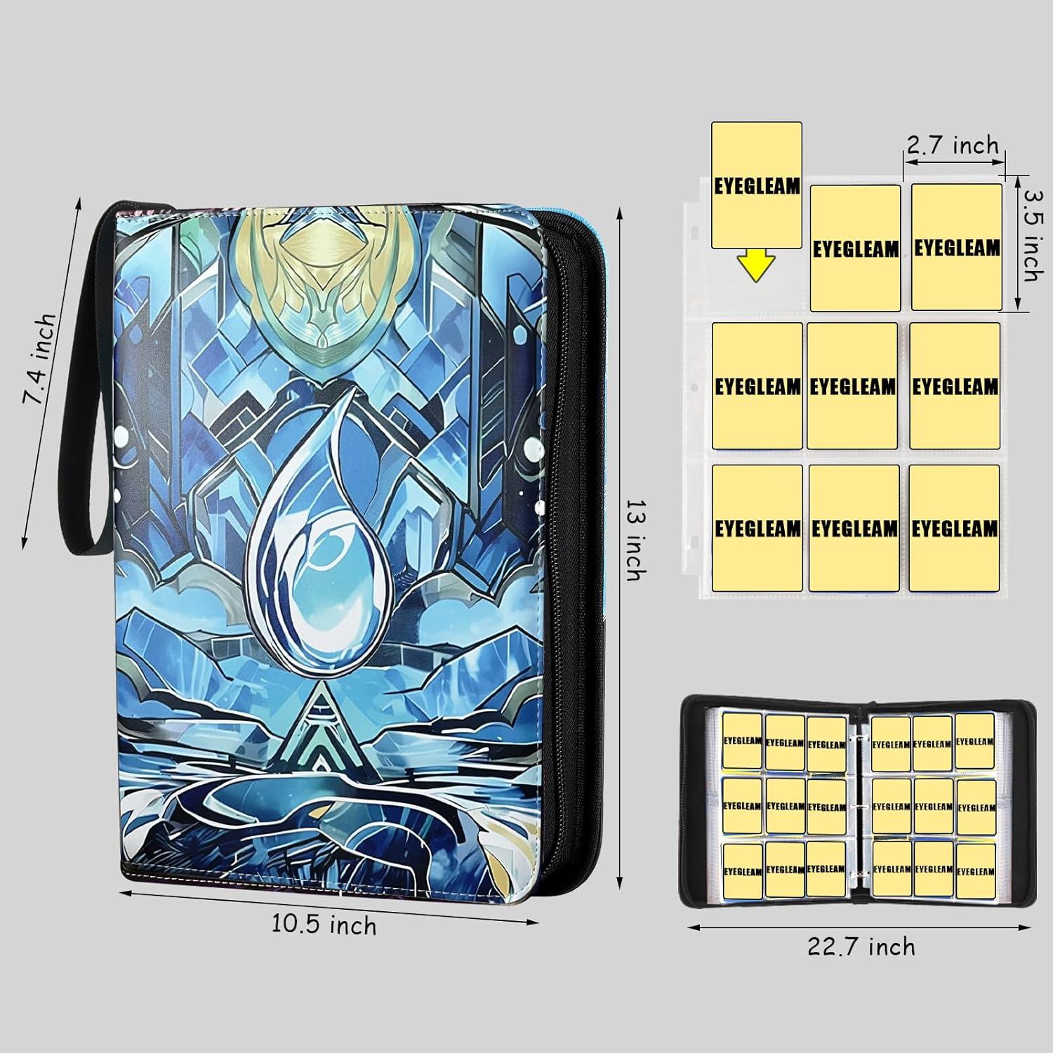 Carpeta de cartas EYEGLEAM 720 cartas Azul 9 bolsillos