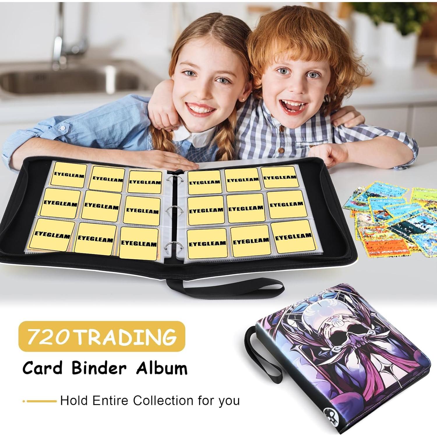 Carpeta de Cartas EYEGLEAM 720 Cartas 40 Páginas Púrpura