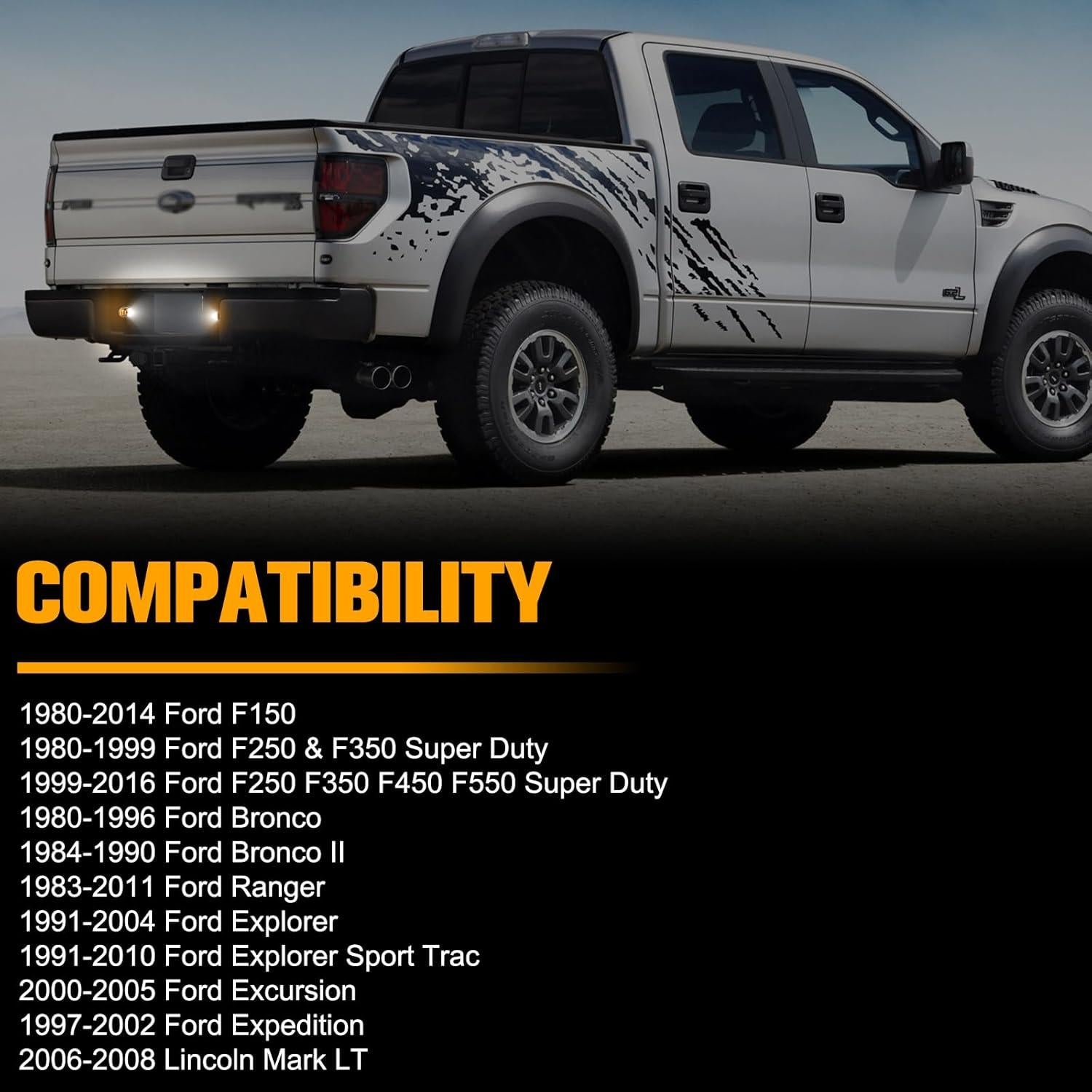 Luces de Placa de Licencia LED Gempro Ámbar para Ford