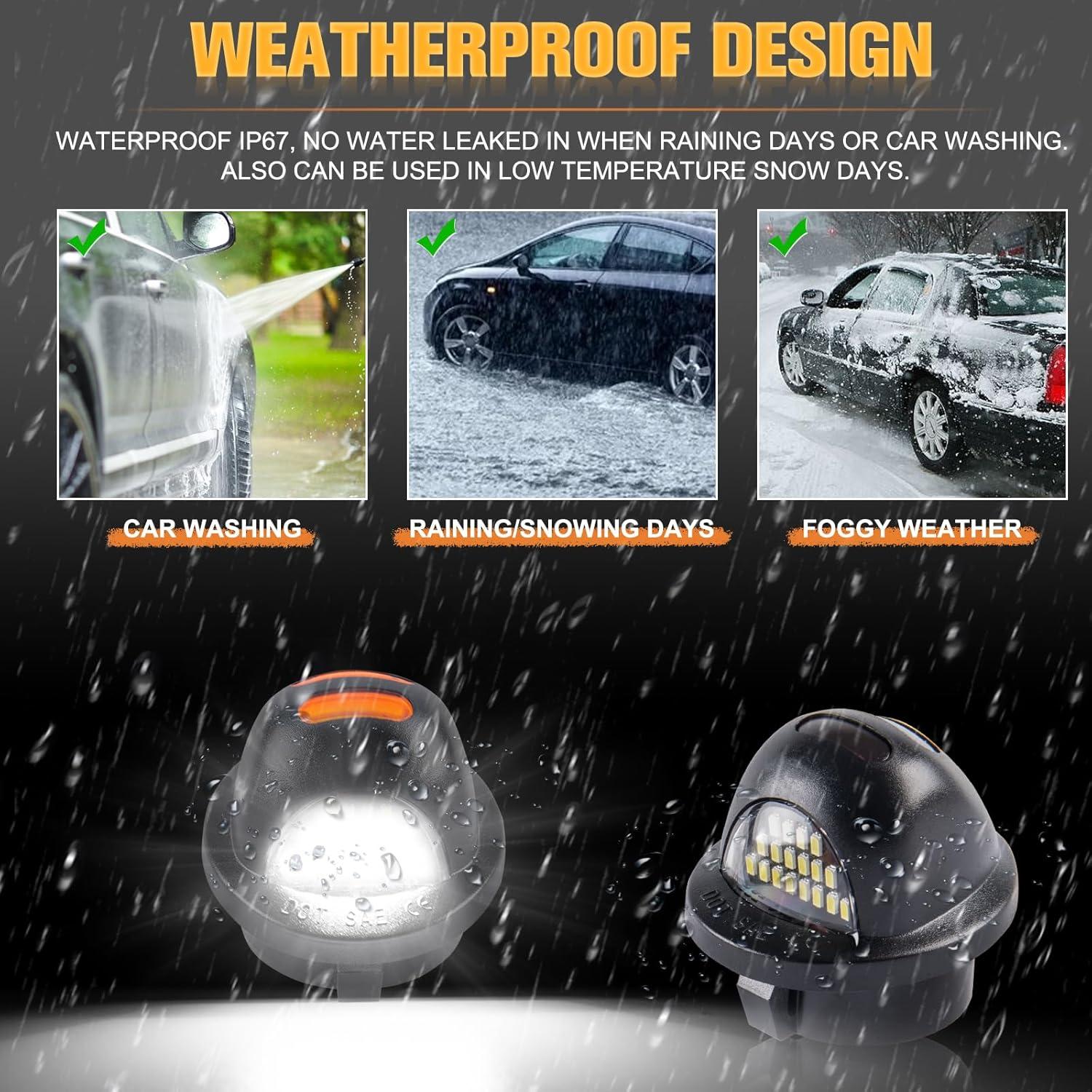 Luces de Placa de Licencia LED Gempro Ámbar para Ford