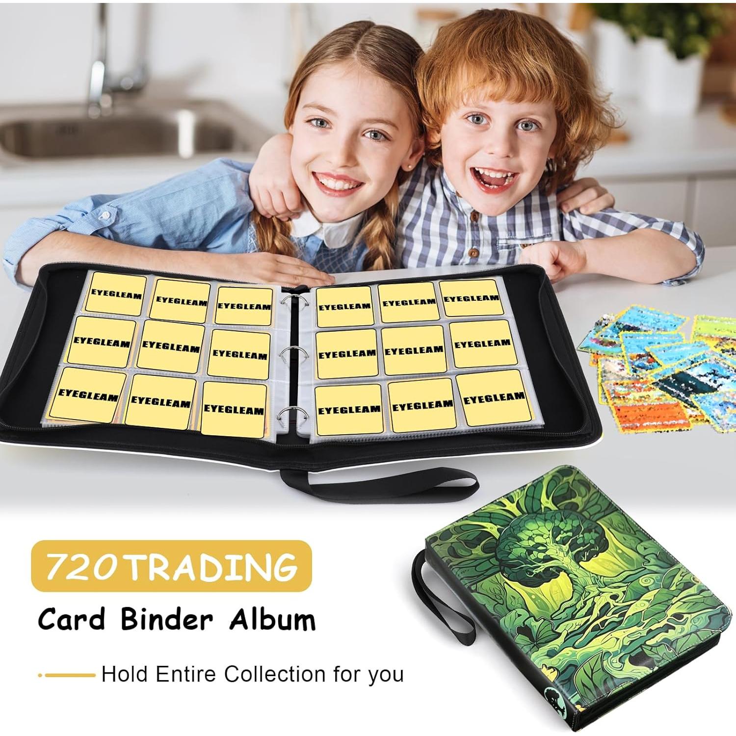 Carpeta de cartas coleccionables EYEGLEAM 720 cartas Verde