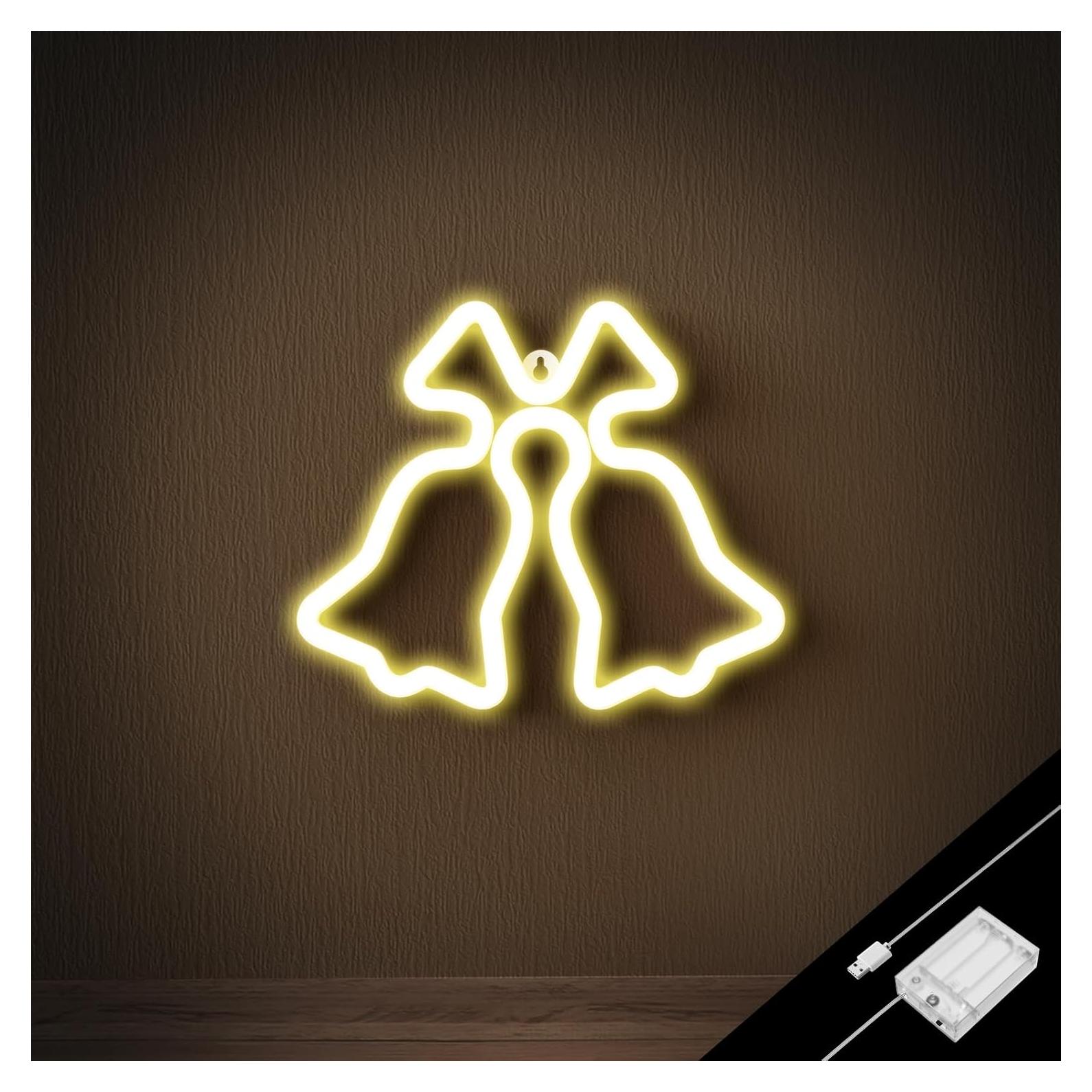 Campana de Navidad Neón Amarilla Ganrami 24.8x20cm USB/Batería