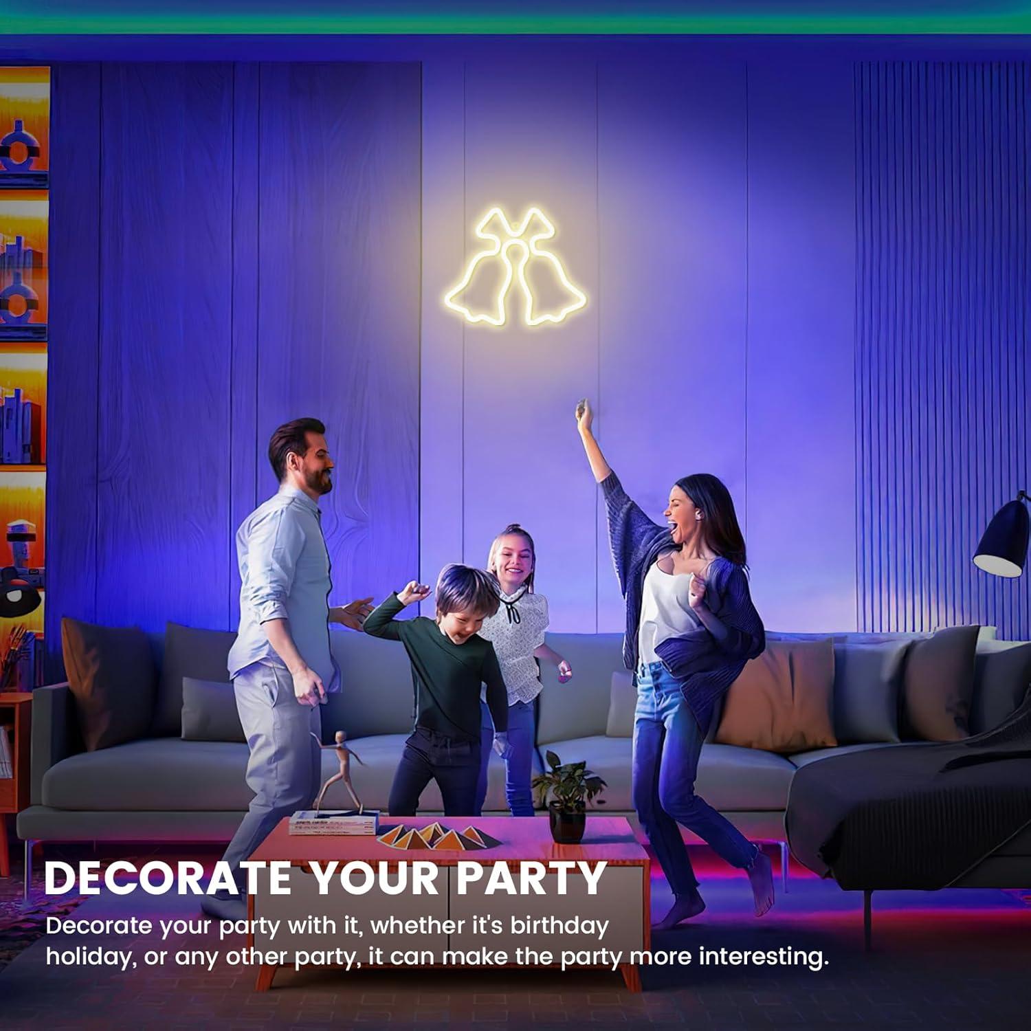 Campana de Navidad Neón Amarilla Ganrami 24.8x20cm USB/Batería