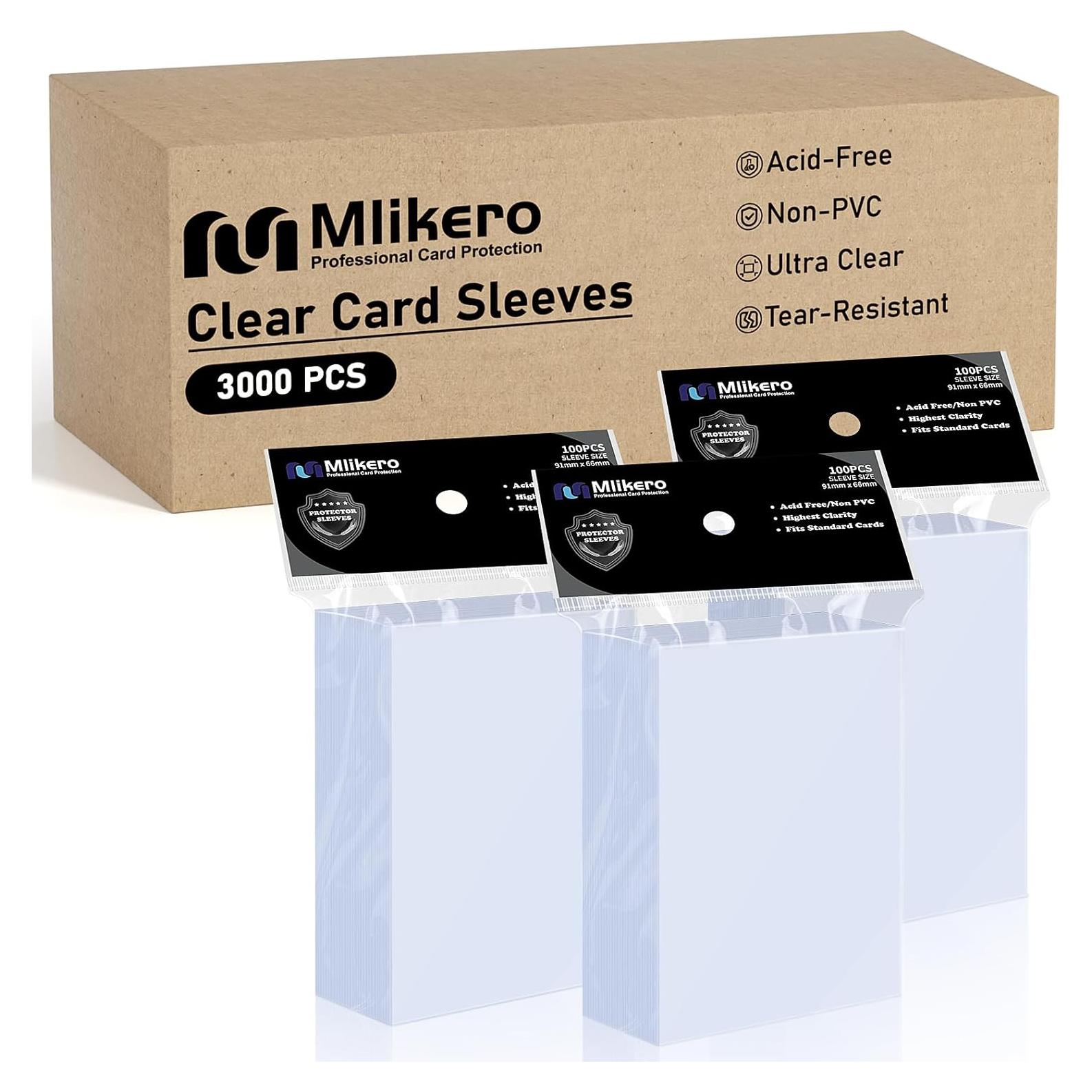 3000 Fundas para Cartas Mlikero 66x91mm Transparentes