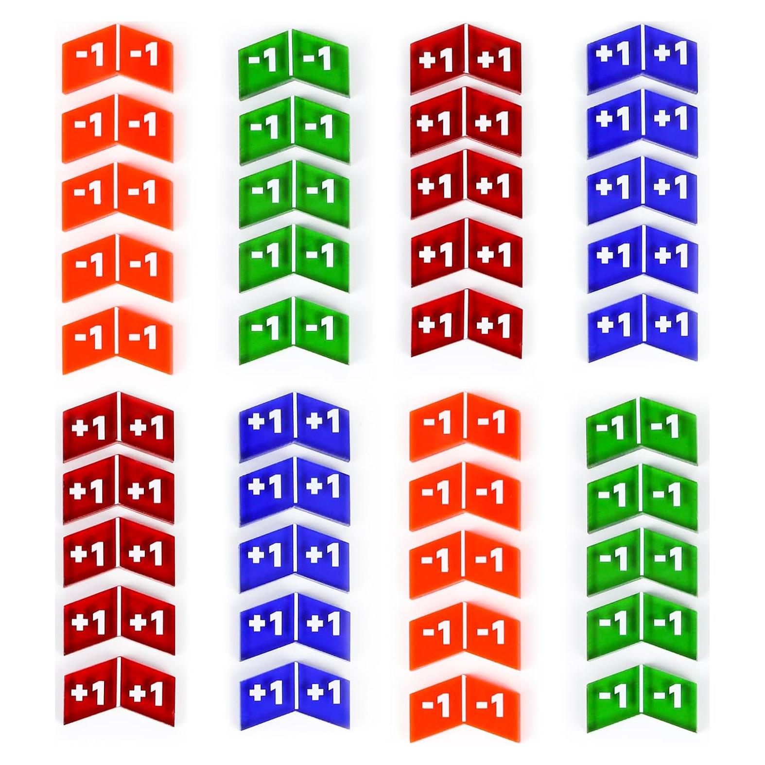 40 Piezas Contadores Coloridos MTG Acrílico 22mm para Juegos