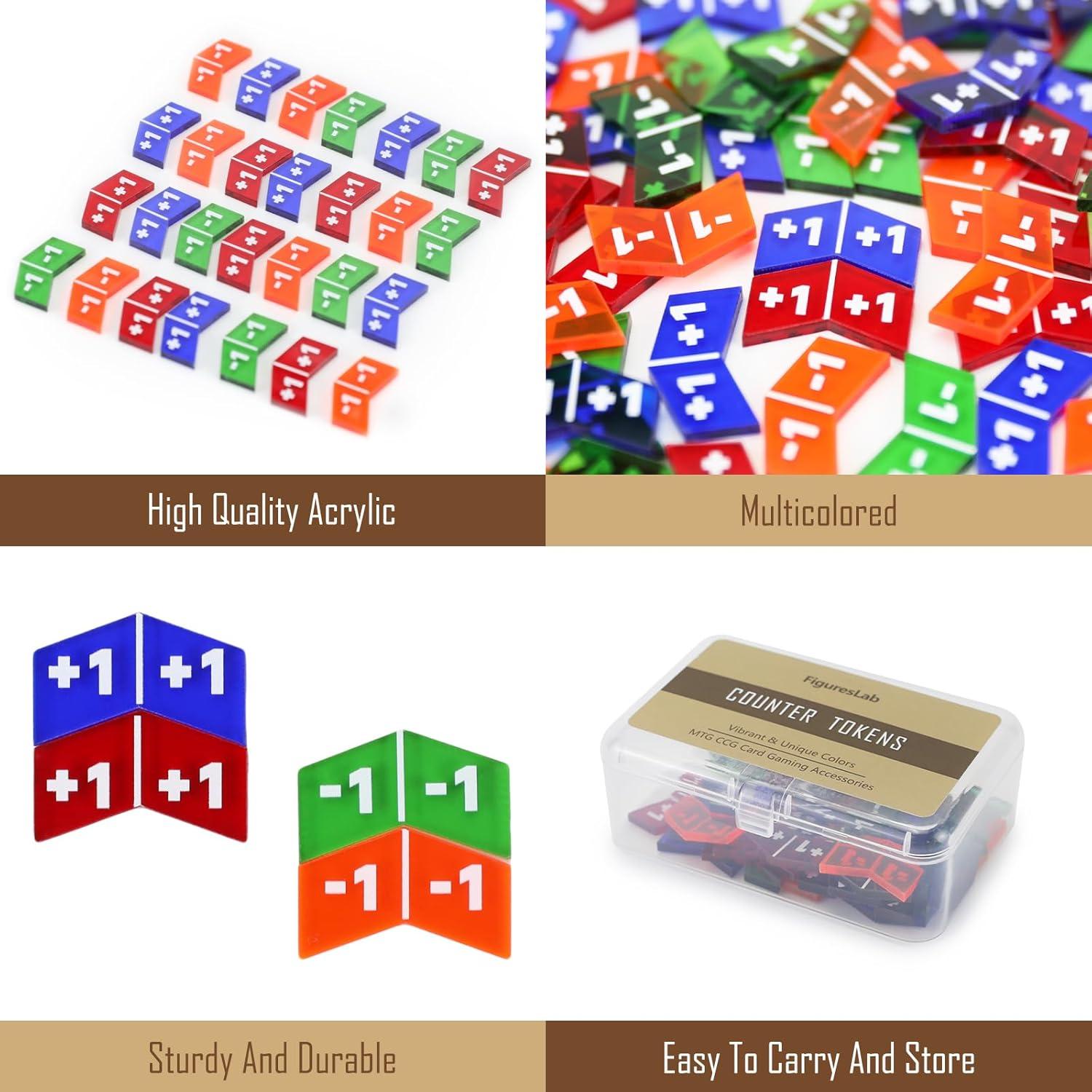 40 Piezas Contadores Coloridos MTG Acrílico 22mm para Juegos