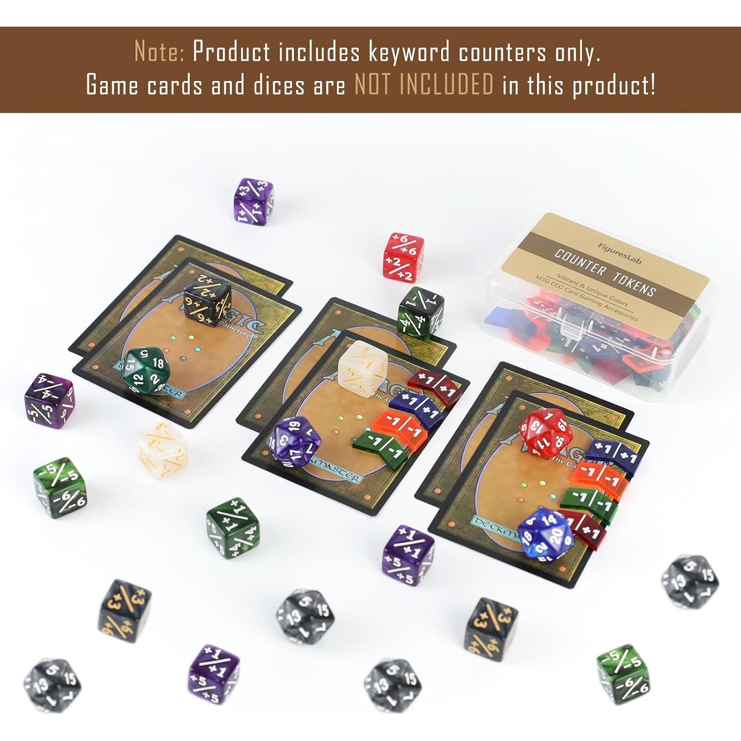 40 Piezas Contadores Coloridos MTG Acrílico 22mm para Juegos