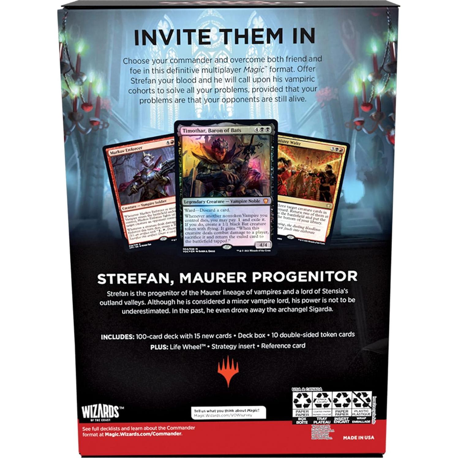 Magic: The Gathering Innistrad: Crimson Vow Commander Deck – Vampiric Bloodline (Black-Red)