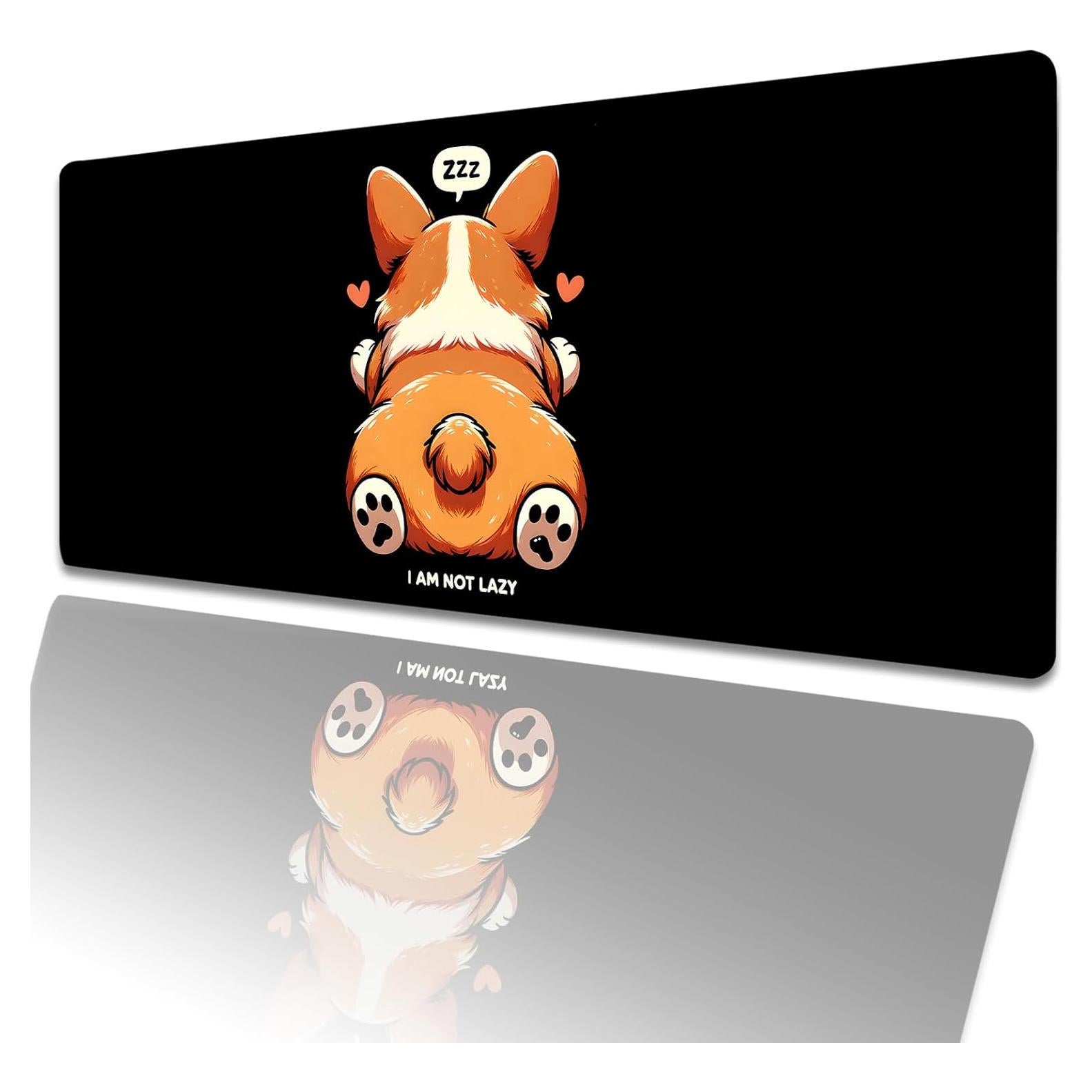 Alfombrilla de Ratón Gamer Amapay Corgi XL 80x30cm Antideslizante