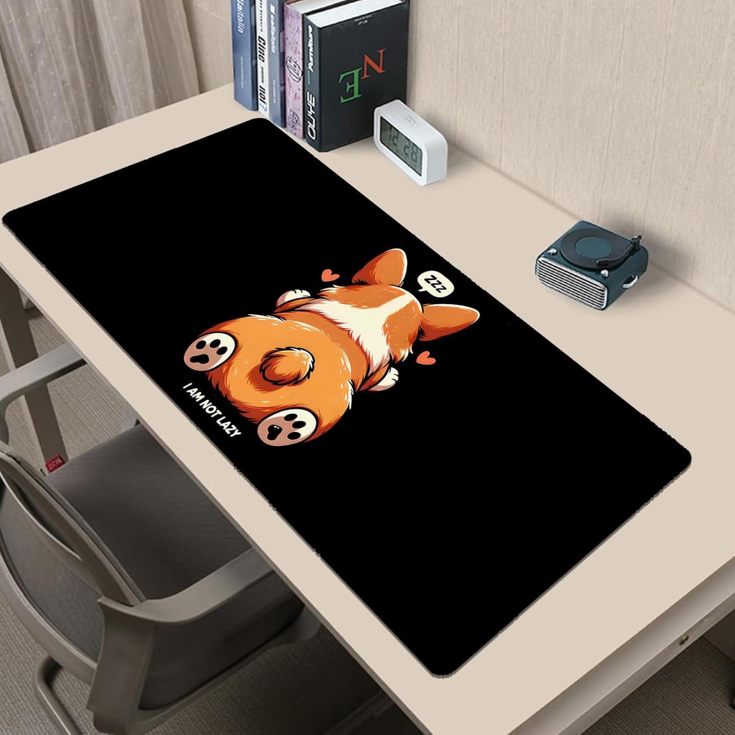 Alfombrilla de Ratón Gamer Amapay Corgi XL 80x30cm Antideslizante