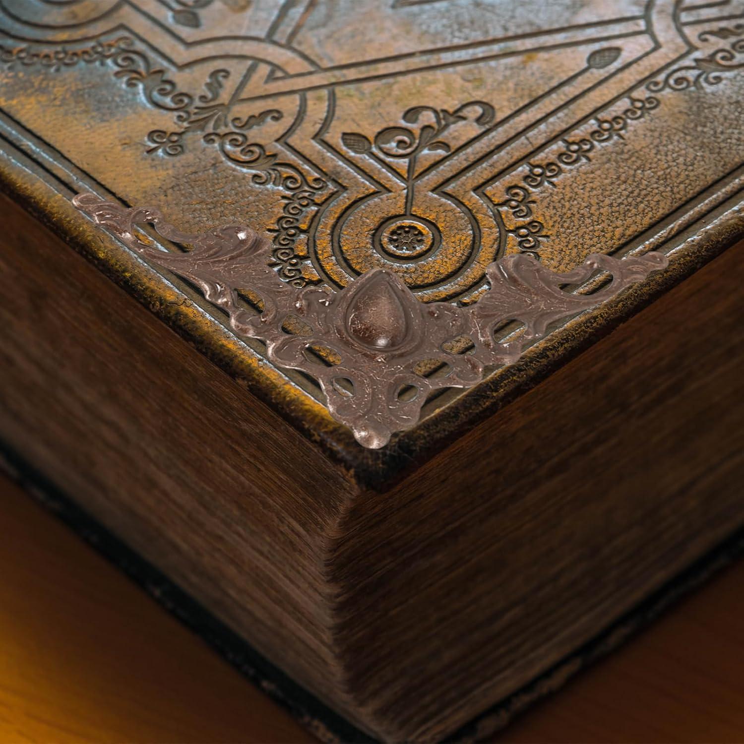 Protectores de Esquina de Metal uxcell 24 Pcs Bronce 41mm