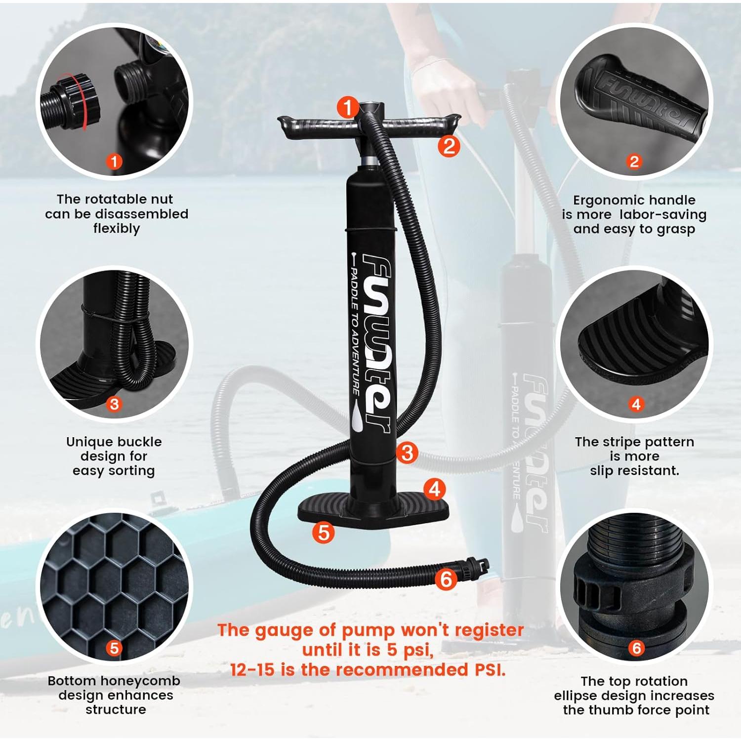 Tabla de Paddle Inflable FunWater 3.35m Antideslizante para Adultos