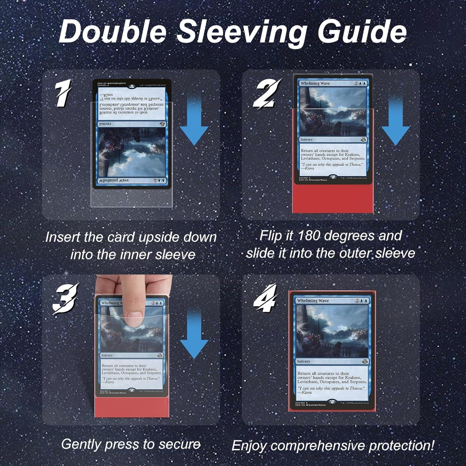 Paquete 400 fundas cartas Mlikero rojas mate y interiores