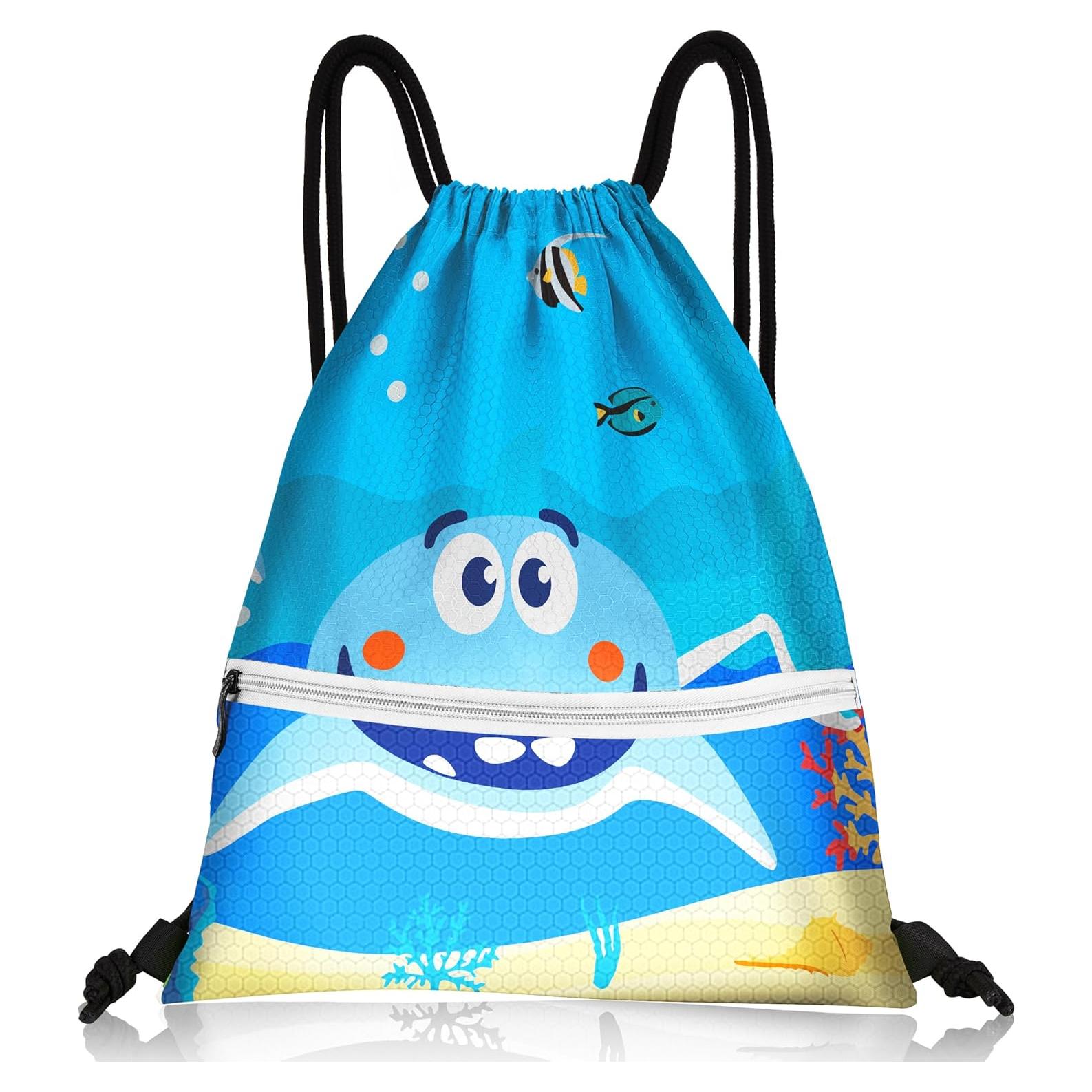 Mochila con cordón Slohif Gran Tiburón Impermeable 12L