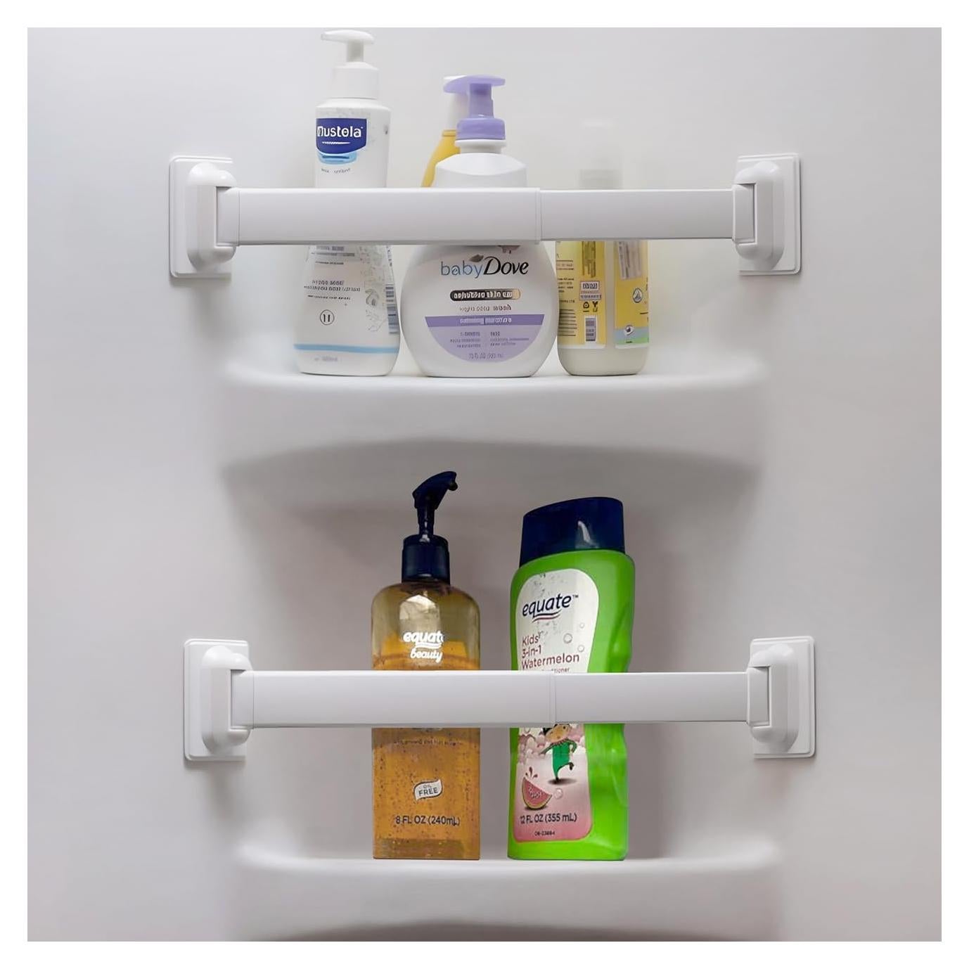 Barra de Almacenamiento de Esquina para Ducha RV Safoner 2 Paquetes