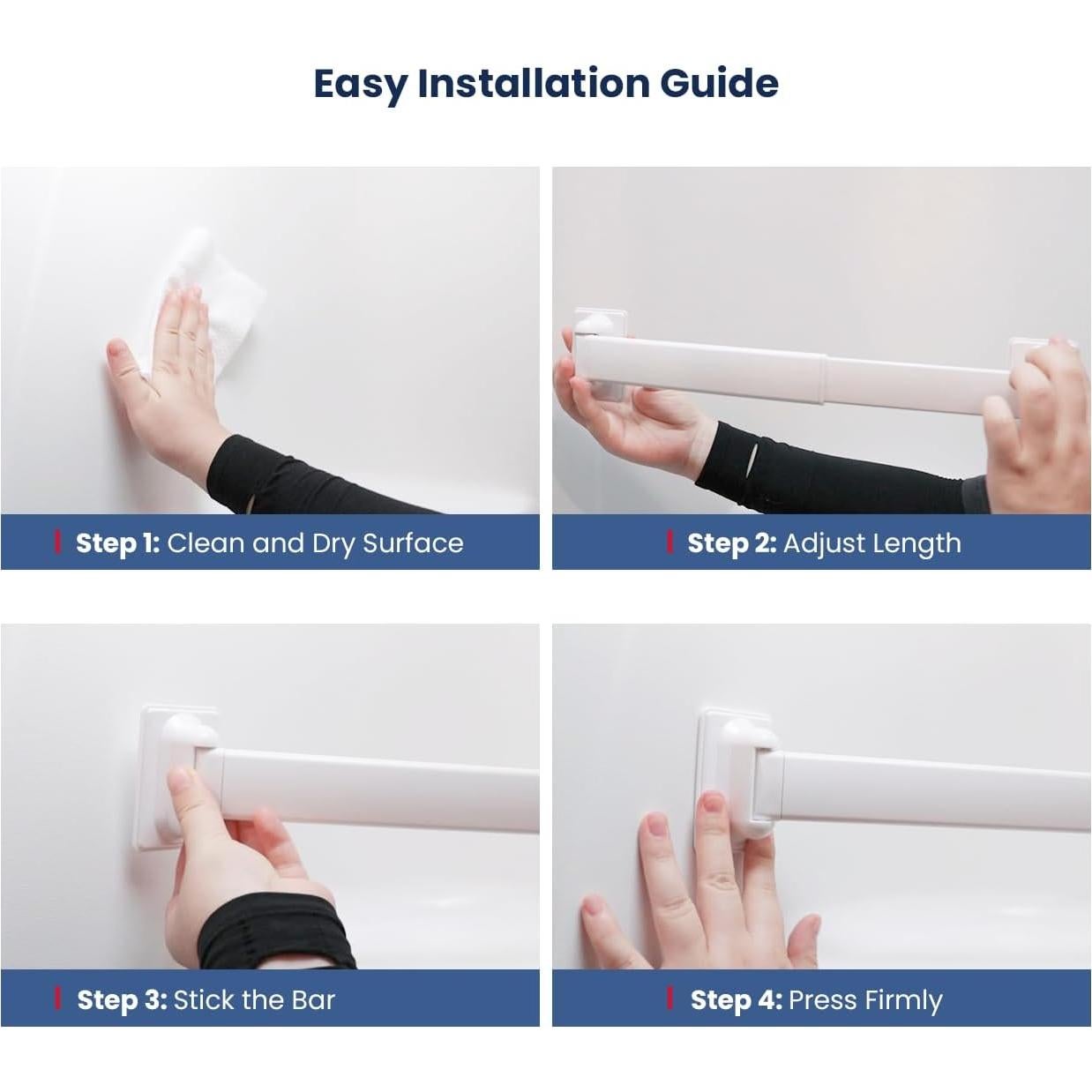 Barra de Almacenamiento de Esquina para Ducha RV Safoner 2 Paquetes