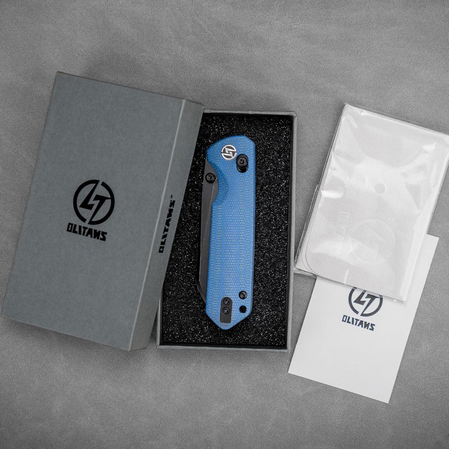 Cuchillo Plegable OLITANS G062 Acero 14C28N 8.5cm Camping