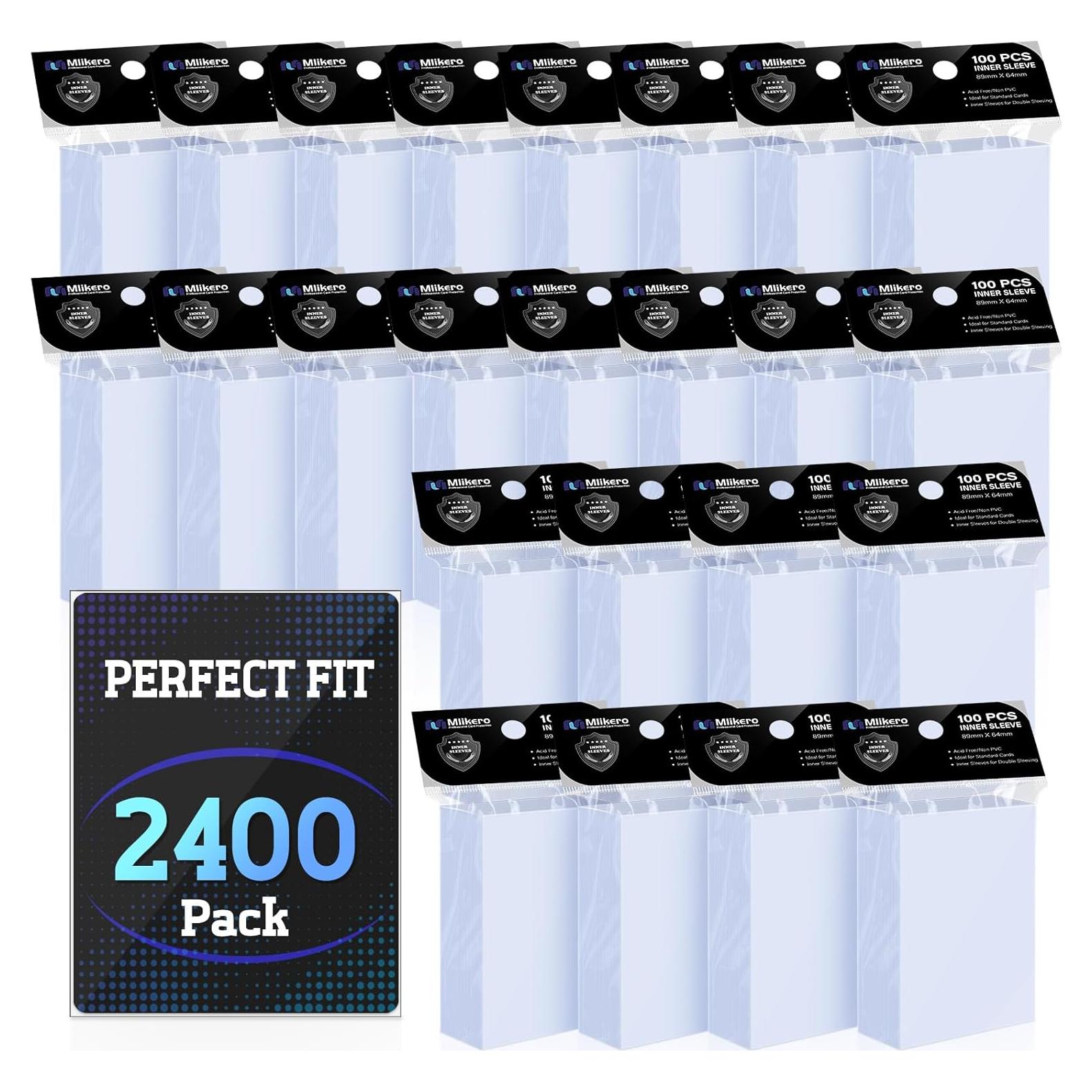 2400 Fundas Internas Mlikero para Cartas de Juego Transparente