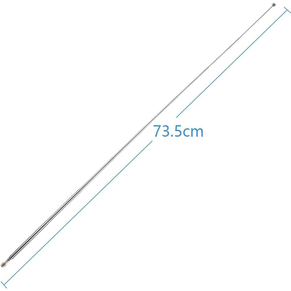 Antena Telescópica SMA Macho 8 Secciones 73.5cm para Radio TV