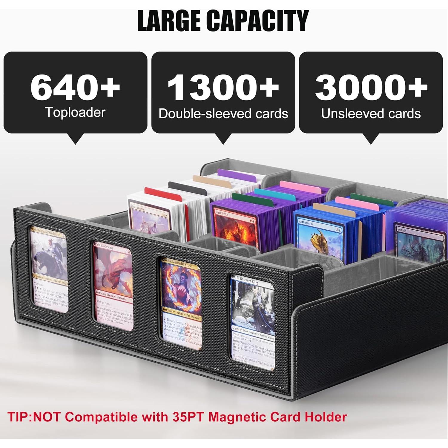 Caja de Almacenamiento de Cartas Kabinka Negra 2400+ Cartas