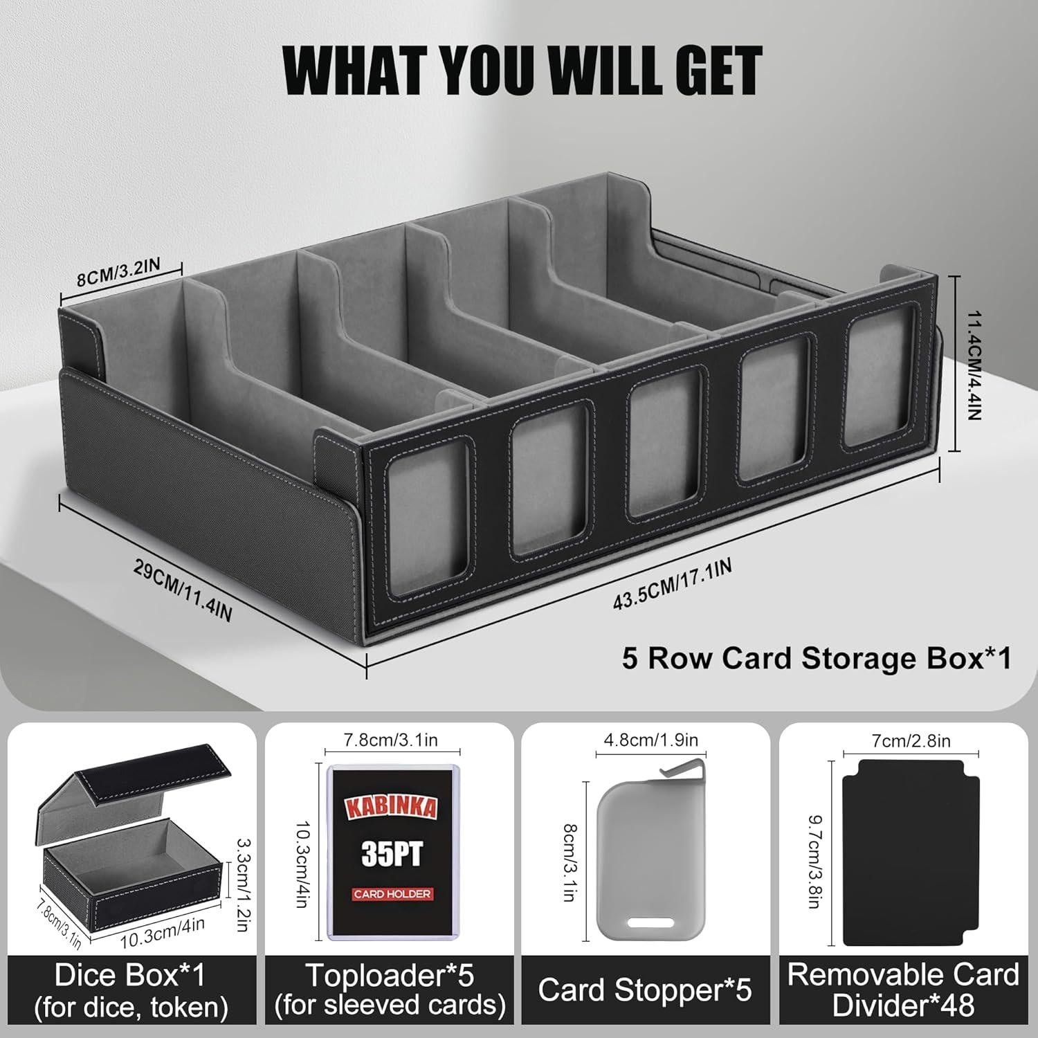 Caja de Almacenamiento Kabinka para 3900 Cartas Negra