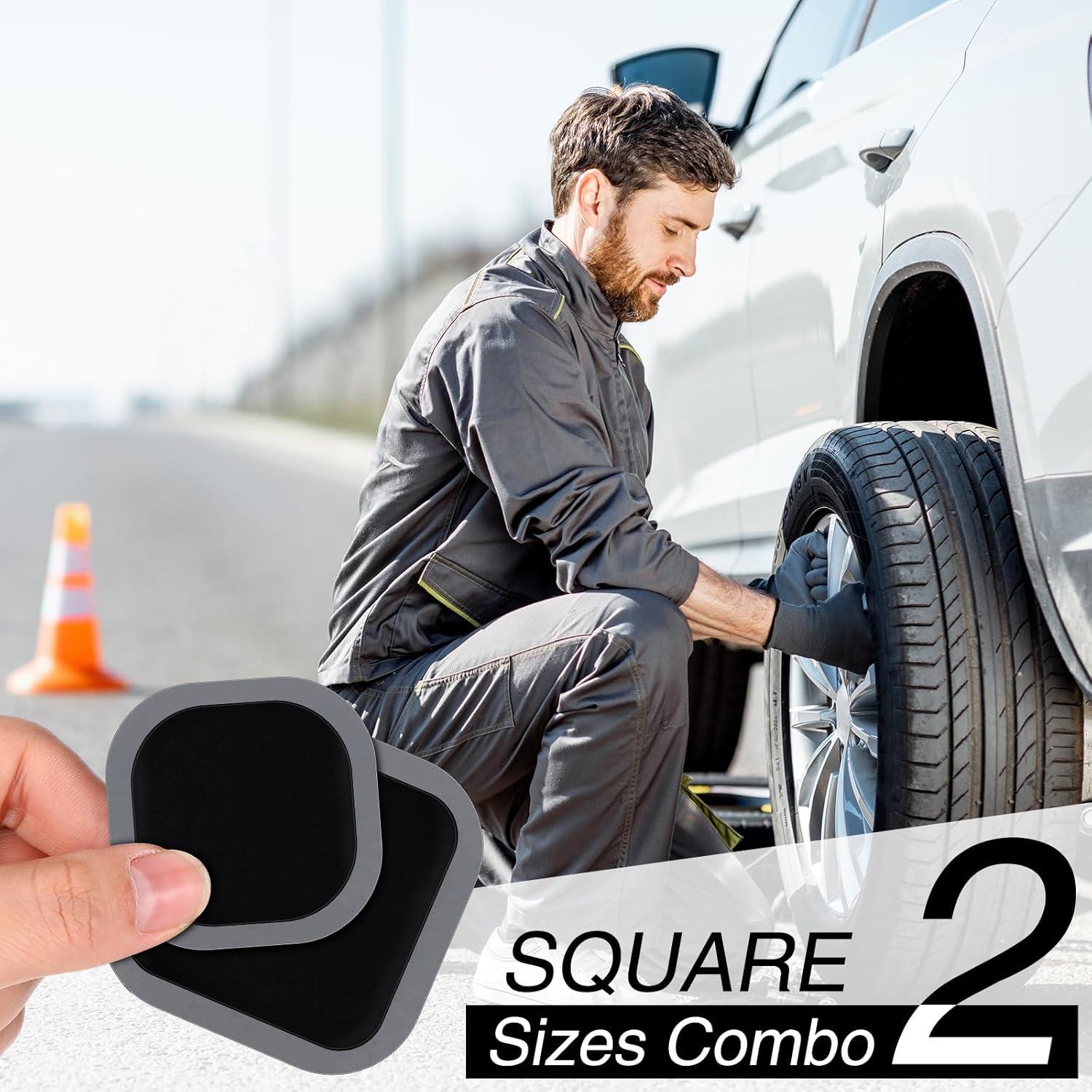 Kit de Parches de Neumático Zhengmy 40 Piezas 5.51cm 4.50cm