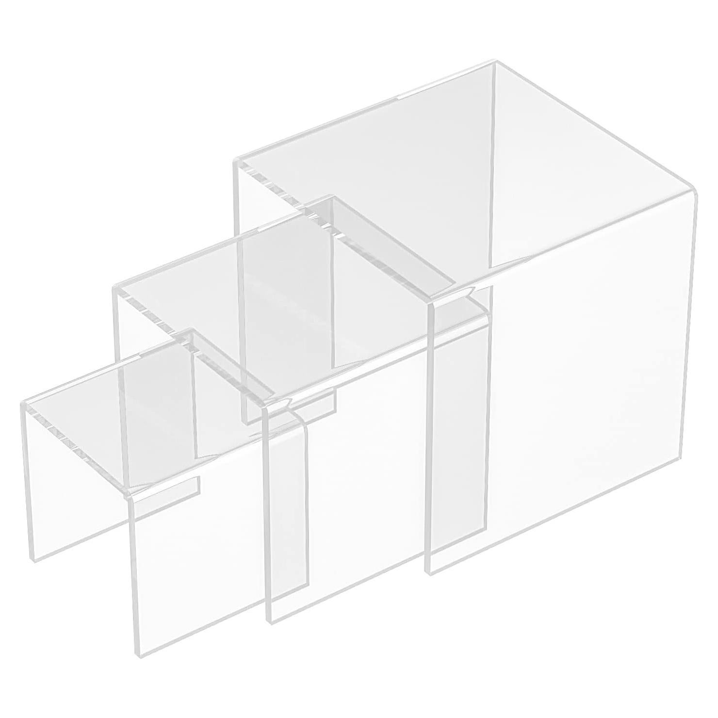 Soportes de Exhibición Acrílicos Cuadrados 3 Piezas 12.7cm