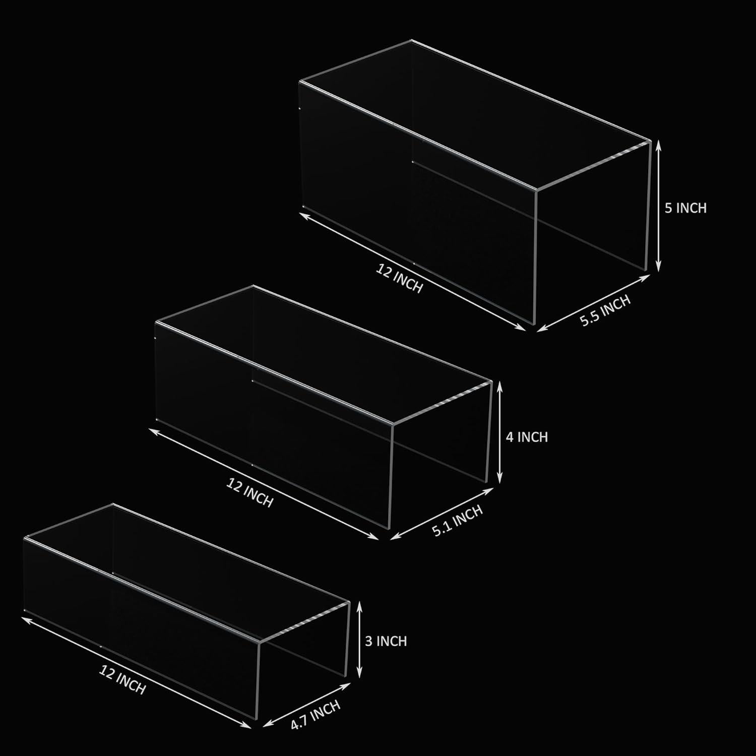 Soportes de Exhibición Acrílicos Cuadrados 3 Piezas 12.7cm