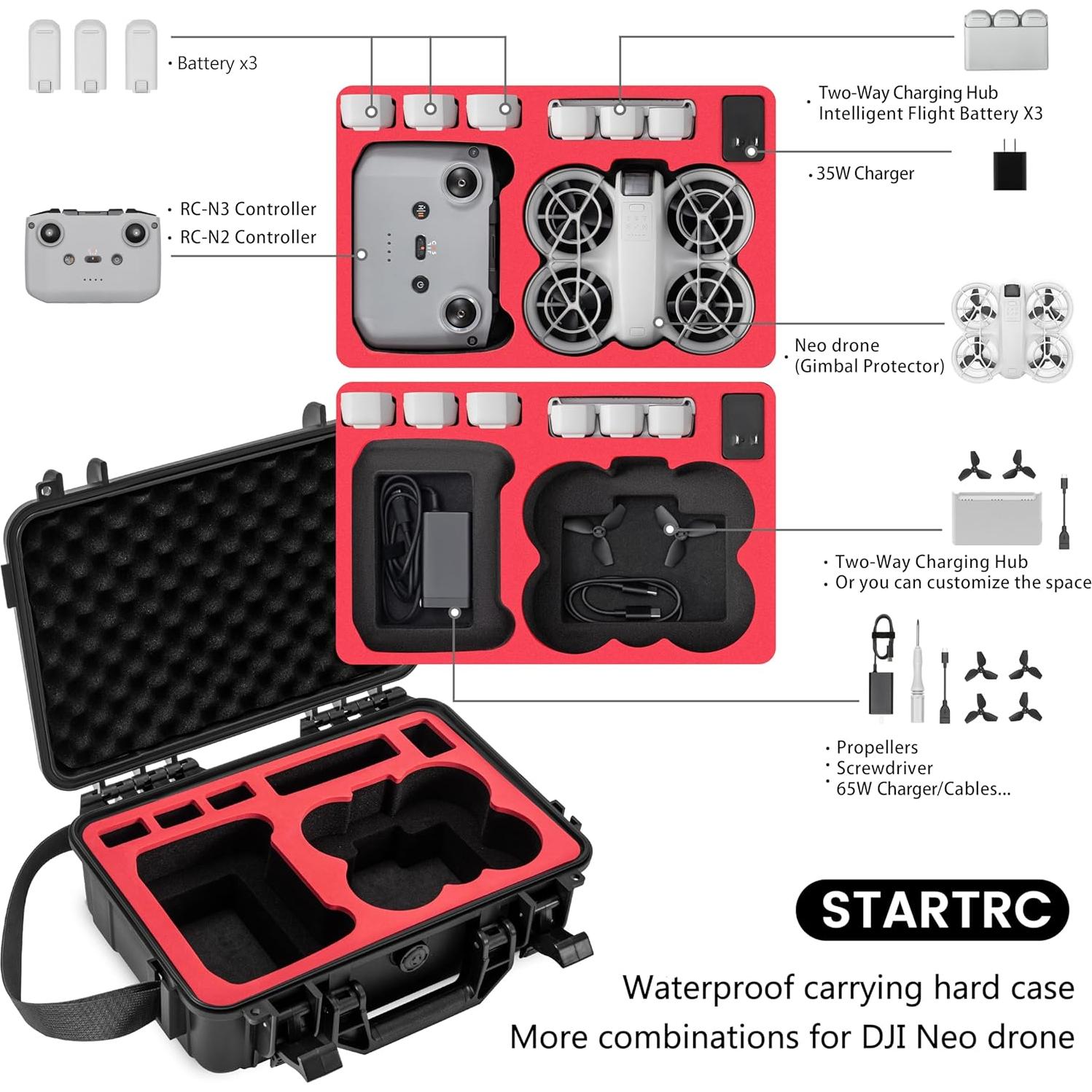 Funda Dura Impermeable STARTRC para DJI Neo Fly More Combo