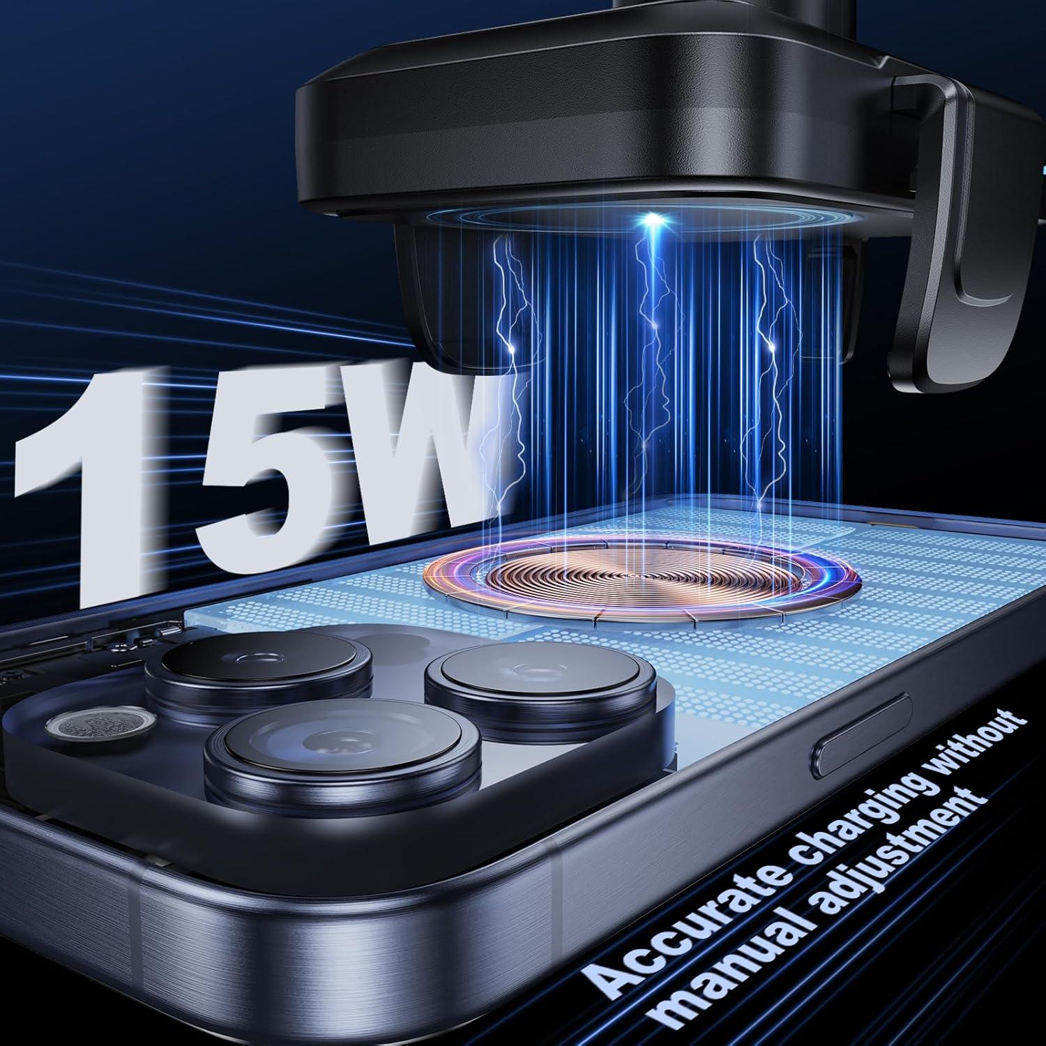 Cargador Inalámbrico para Automóvil 15W Soporte Teléfono WX33