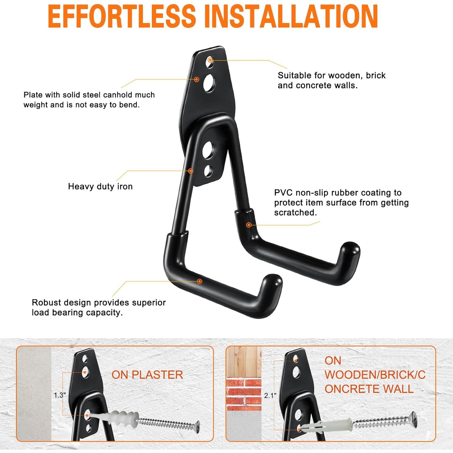 Ganchos de Garaje HUPBIPY 12 Pcs Alta Resistencia 7.1 cm