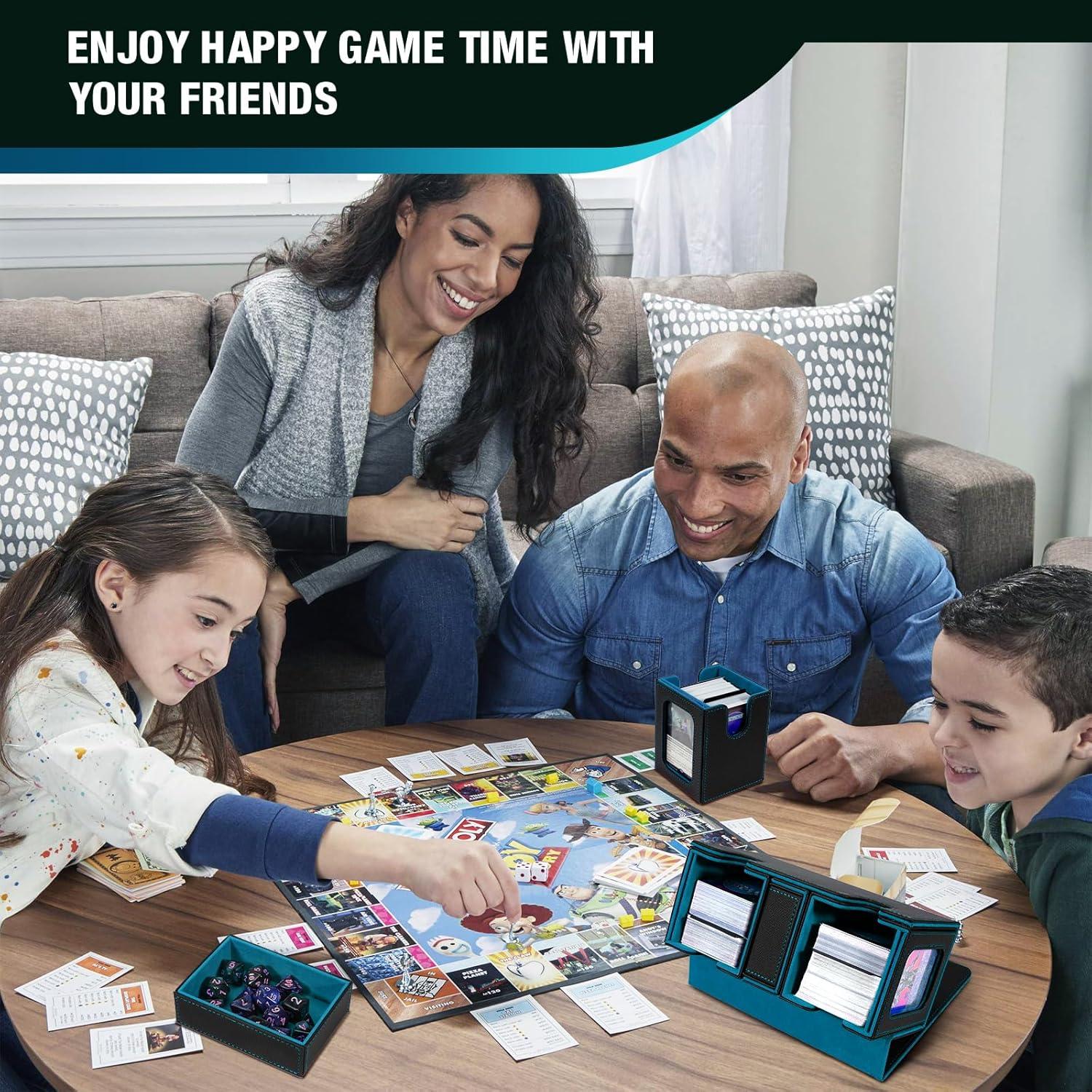 Caja de Deck TiMOVO para Commander 200+ Cartas Negro Cian