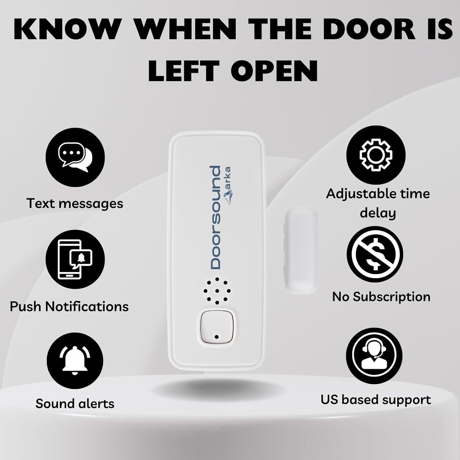 Alarma de puerta WiFi Arka Doorsound 2-pack blanco