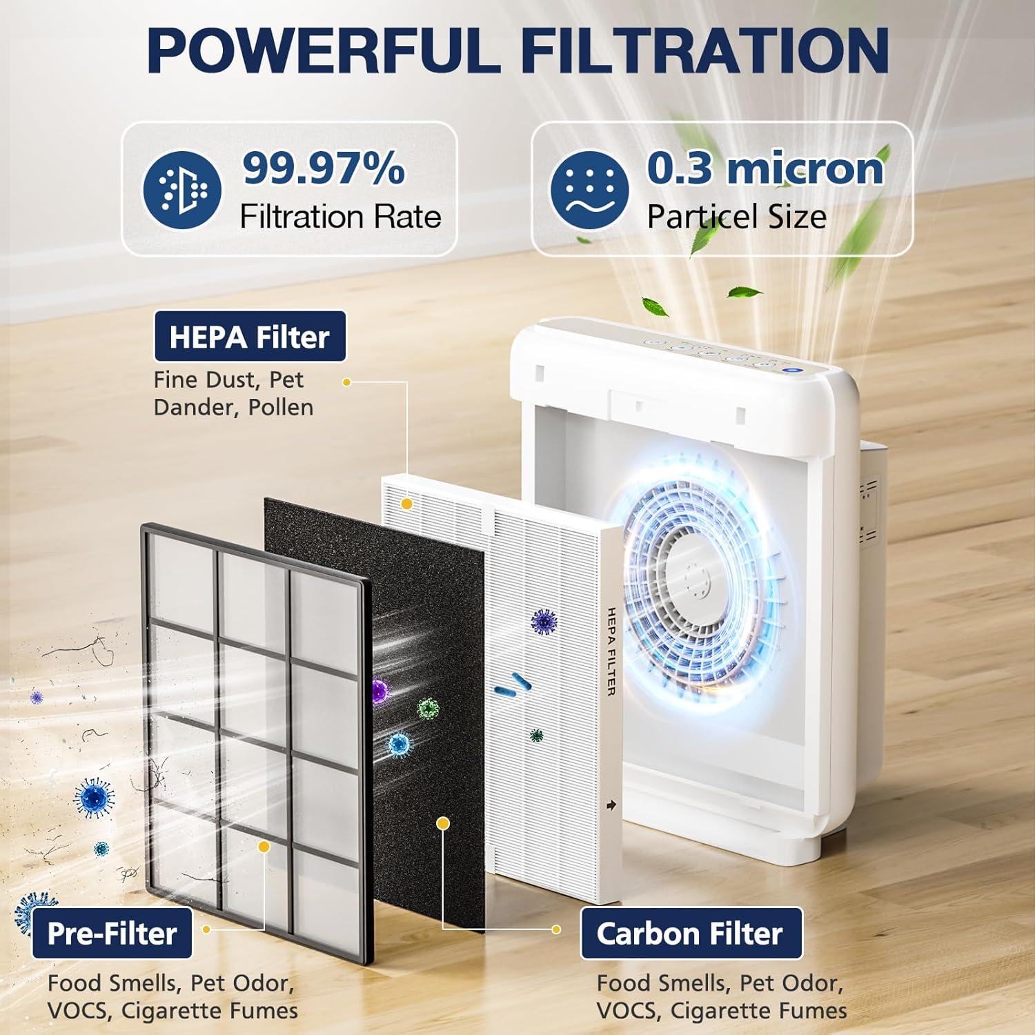 Juego de Filtros HEPA y Carbón Cabiclean AP-1512HH