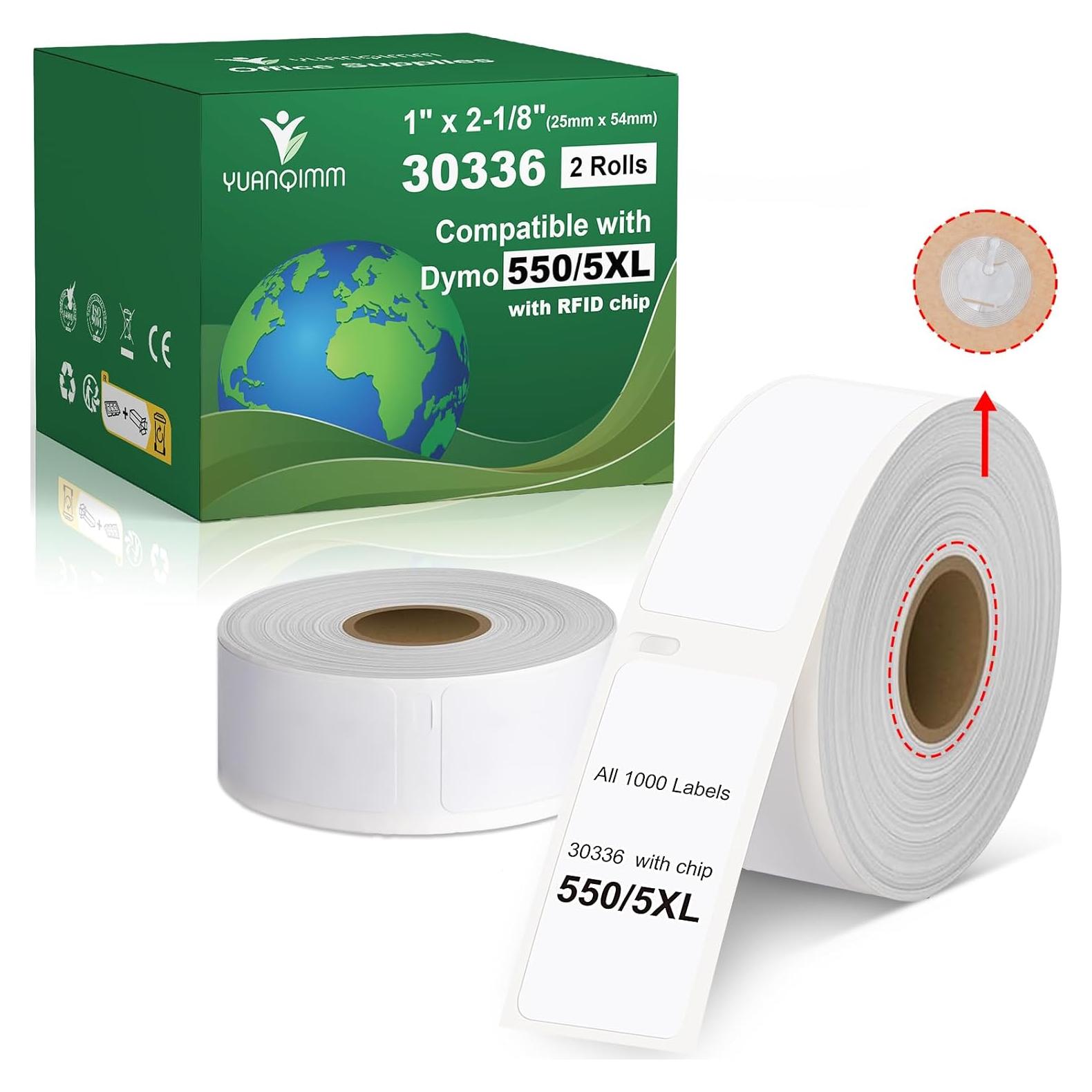 Etiquetas de Dirección Yuanqimm 30336, 25mm x 54mm, 2 Rollos