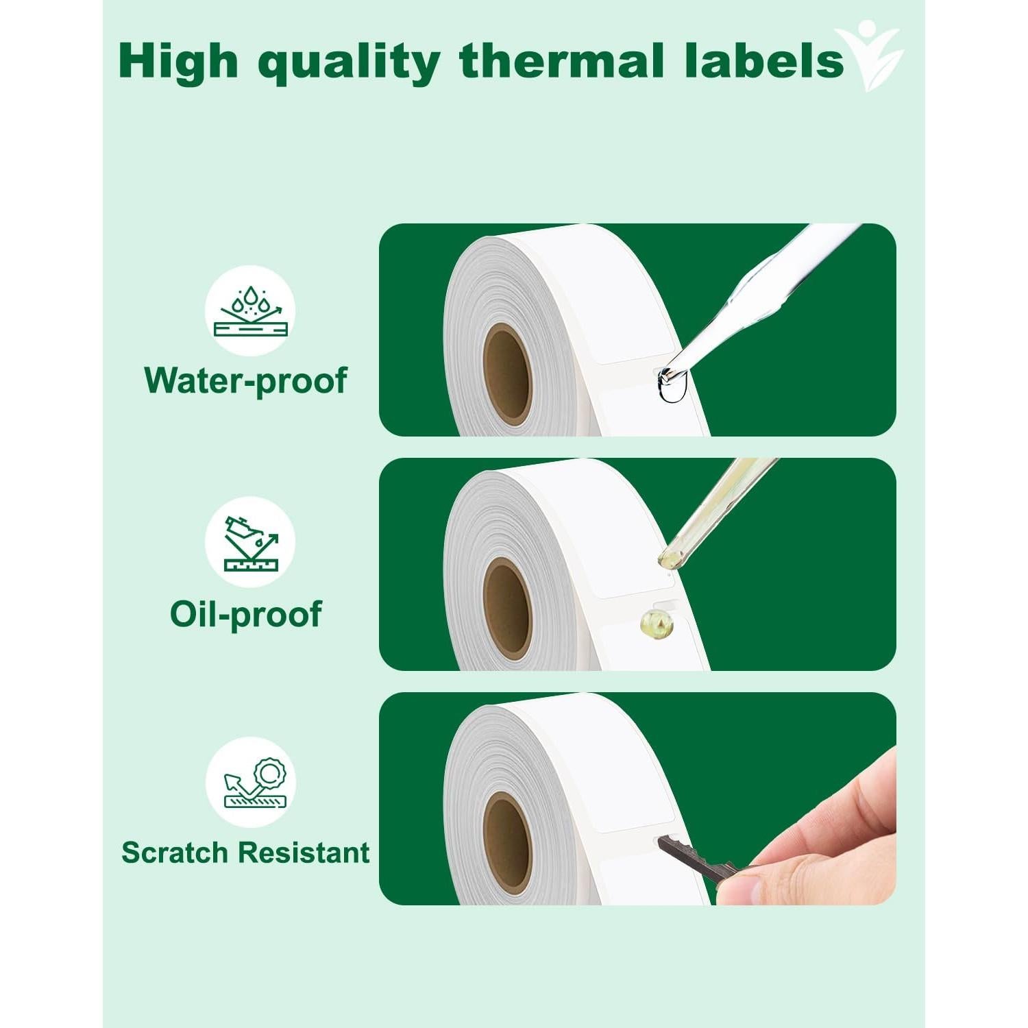 Etiquetas de Dirección Yuanqimm 30336, 25mm x 54mm, 2 Rollos