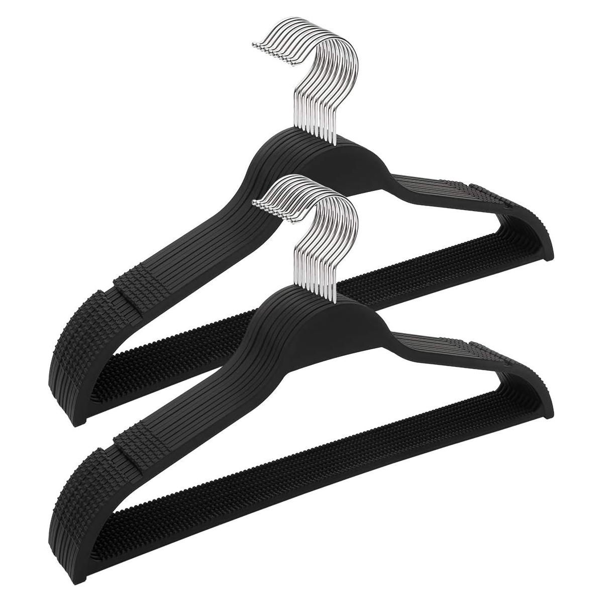 Perchas de Plástico Antideslizantes ELONG HOME - Paquete de 20