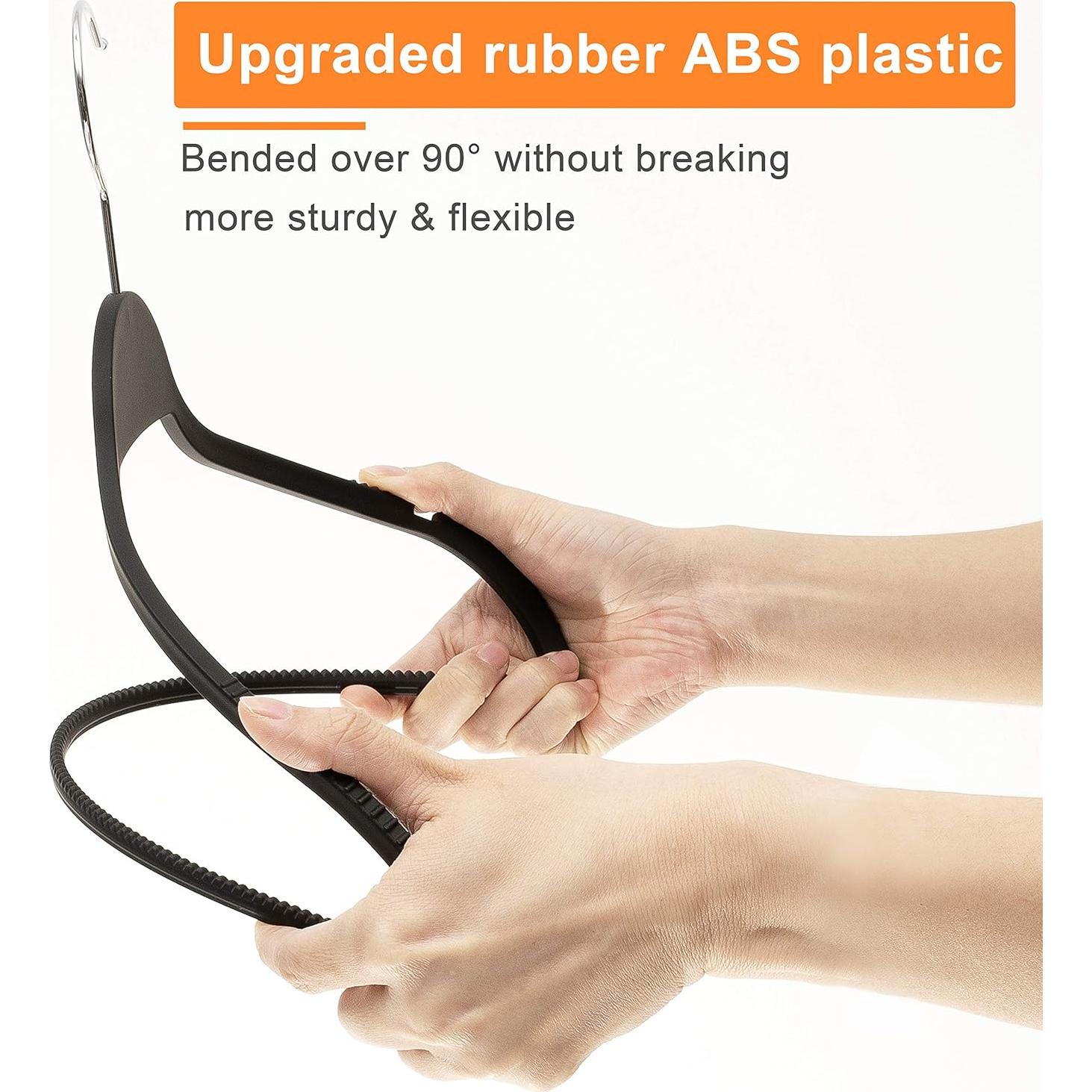 Perchas de Plástico Antideslizantes ELONG HOME - Paquete de 20