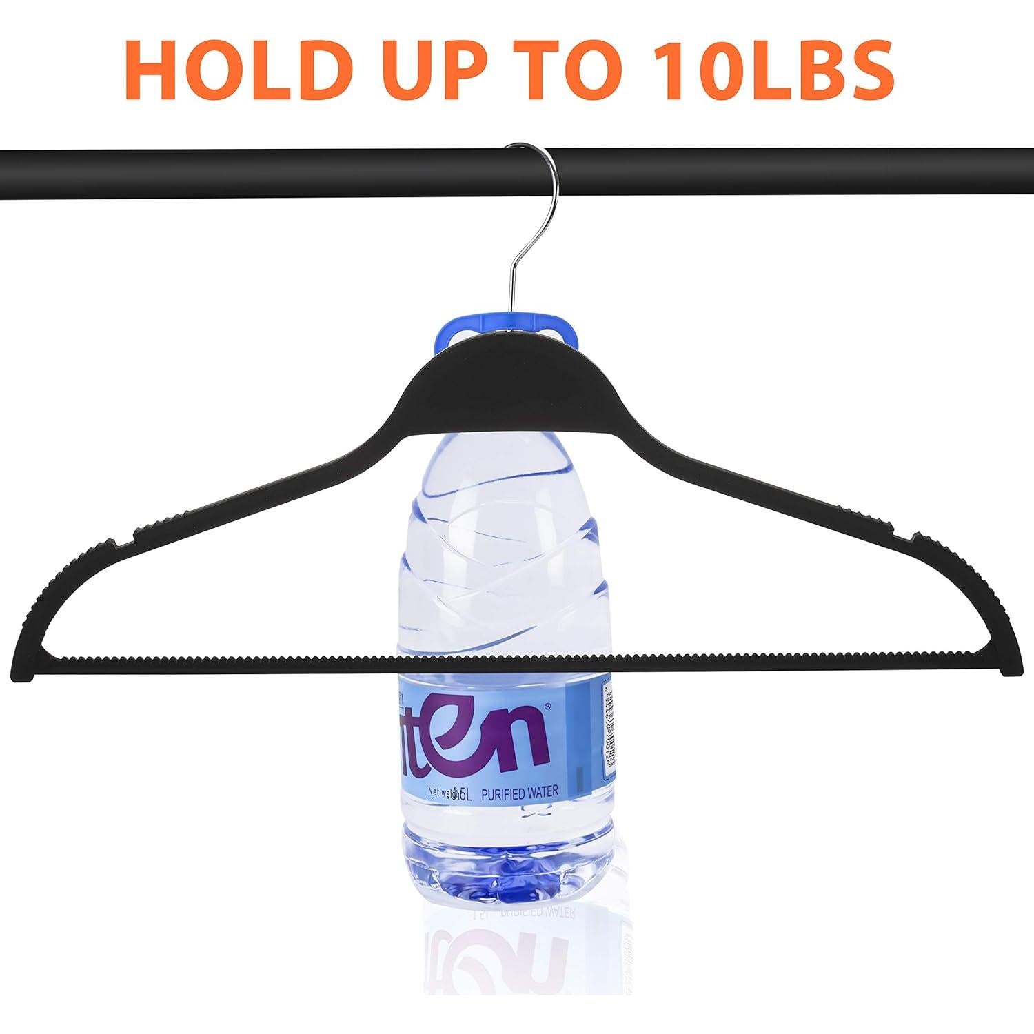 Perchas de Plástico Antideslizantes ELONG HOME - Paquete de 20