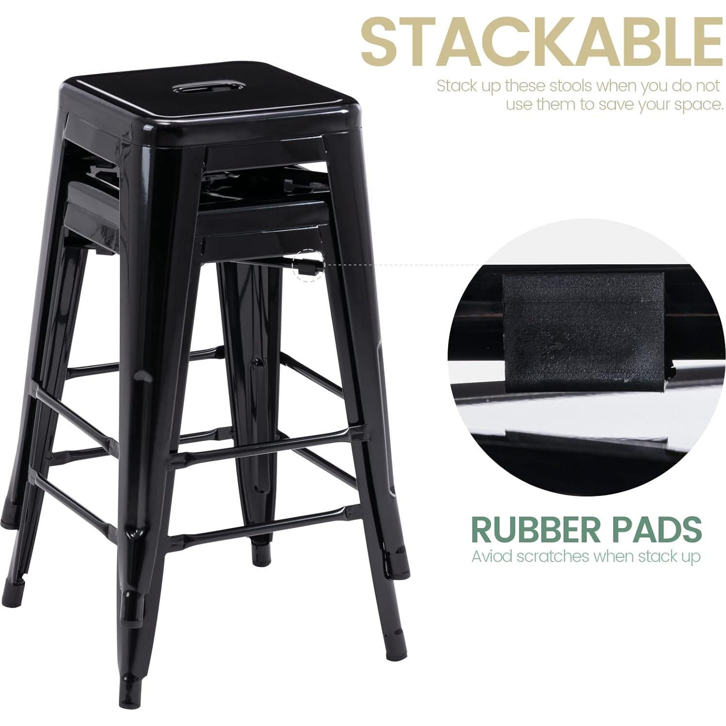 Taburetes de Bar Sin Respaldo Vogue Furniture Direct - Juego de 2