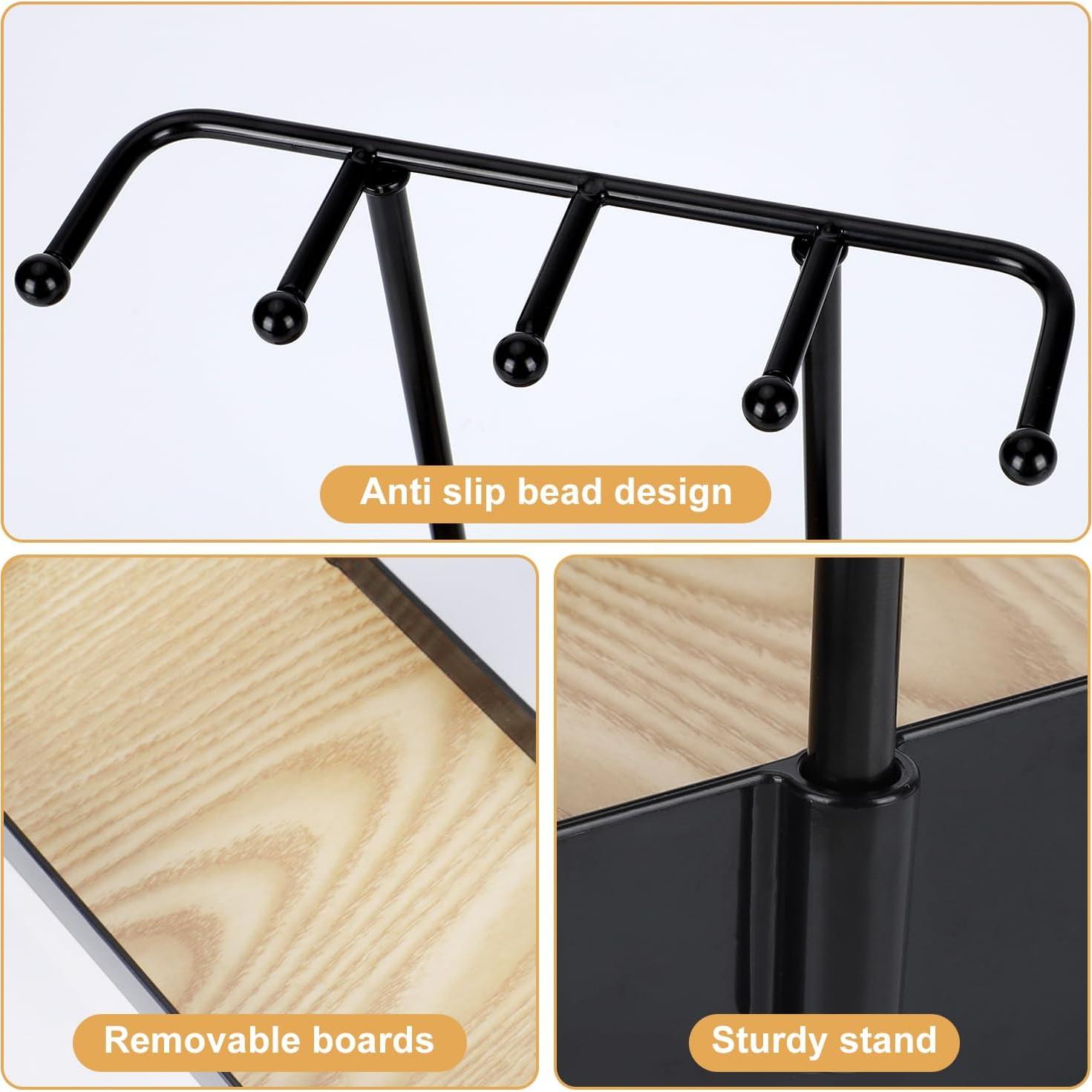 Organizador de Joyería TACGEA Negro con Soporte y Bandeja