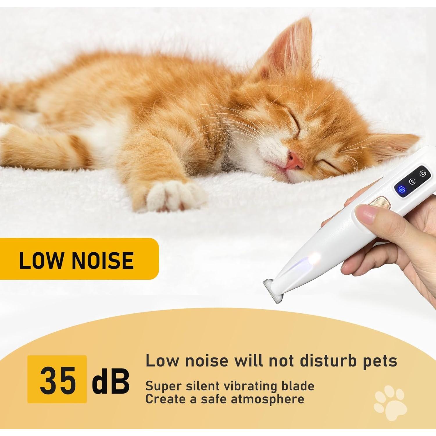 Recortadora de patas de perro Saffory recargable USB 35dB